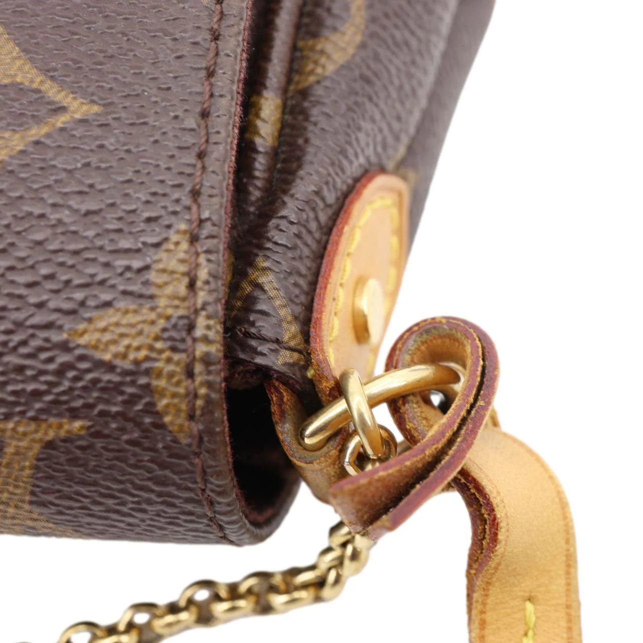 LOUIS VUITTON Favorite PM Monogram Canvas Shoulder Bag Brown - Image 11