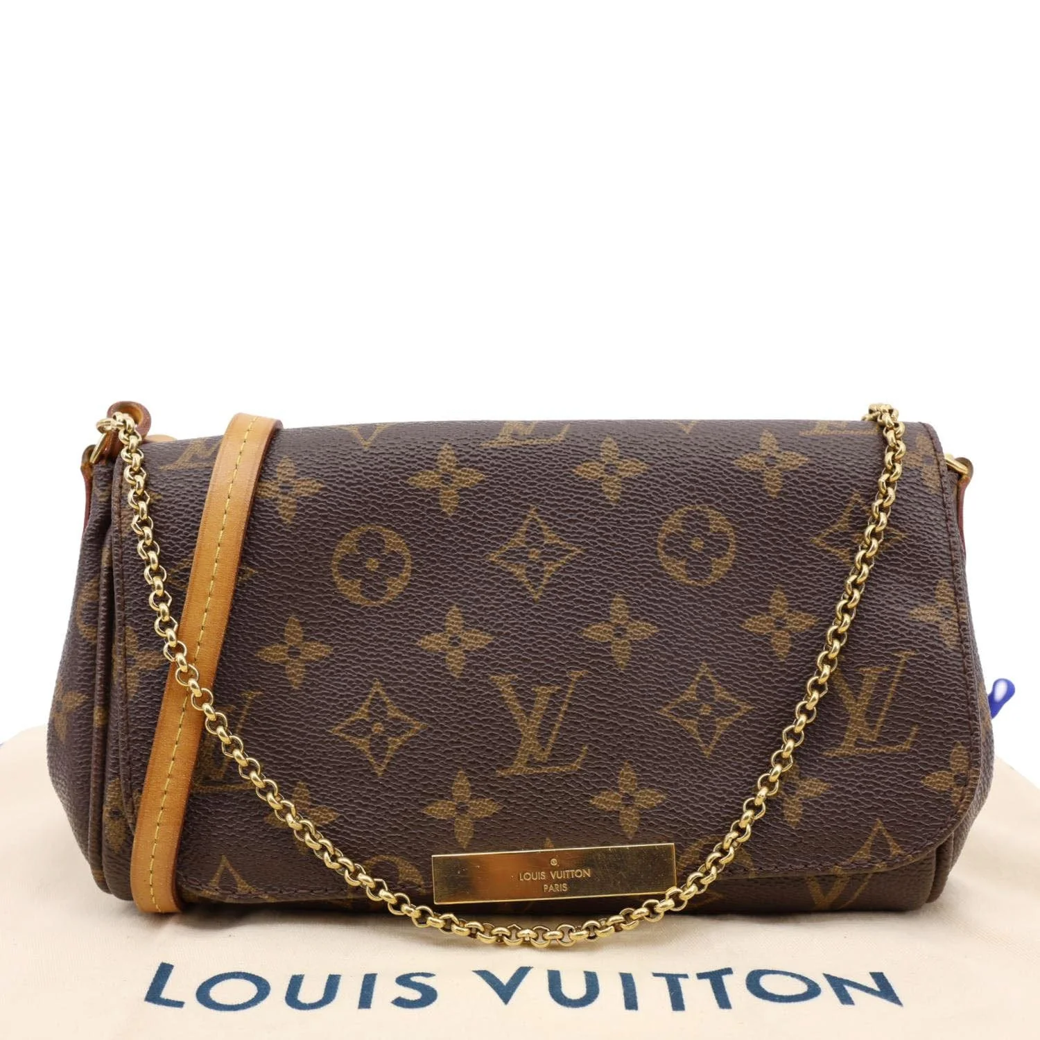 LOUIS VUITTON Favorite PM Monogram Canvas Shoulder Bag Brown - Image 3
