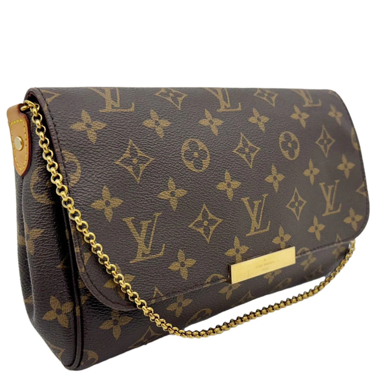LOUIS VUITTON Favorite MM Monogram Canvas Shoulder Bag Brown - Image 4