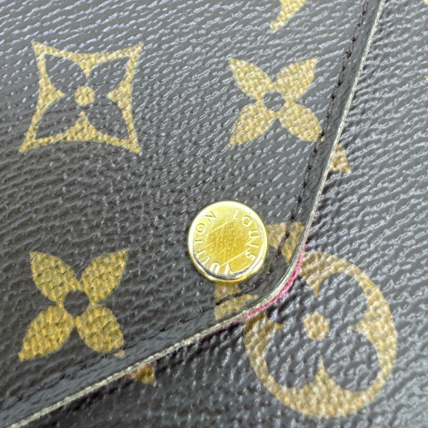 LOUIS VUITTON Felicie Pochette Monogram Canvas Crossbody Bag Brown - Image 11