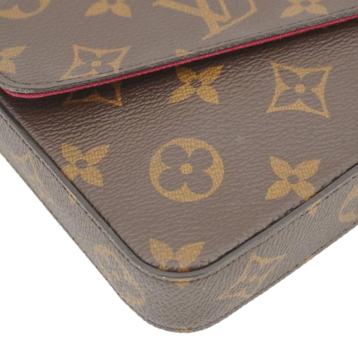 LOUIS VUITTON Felicie Pochette Monogram Canvas Crossbody Bag Brown - Image 9