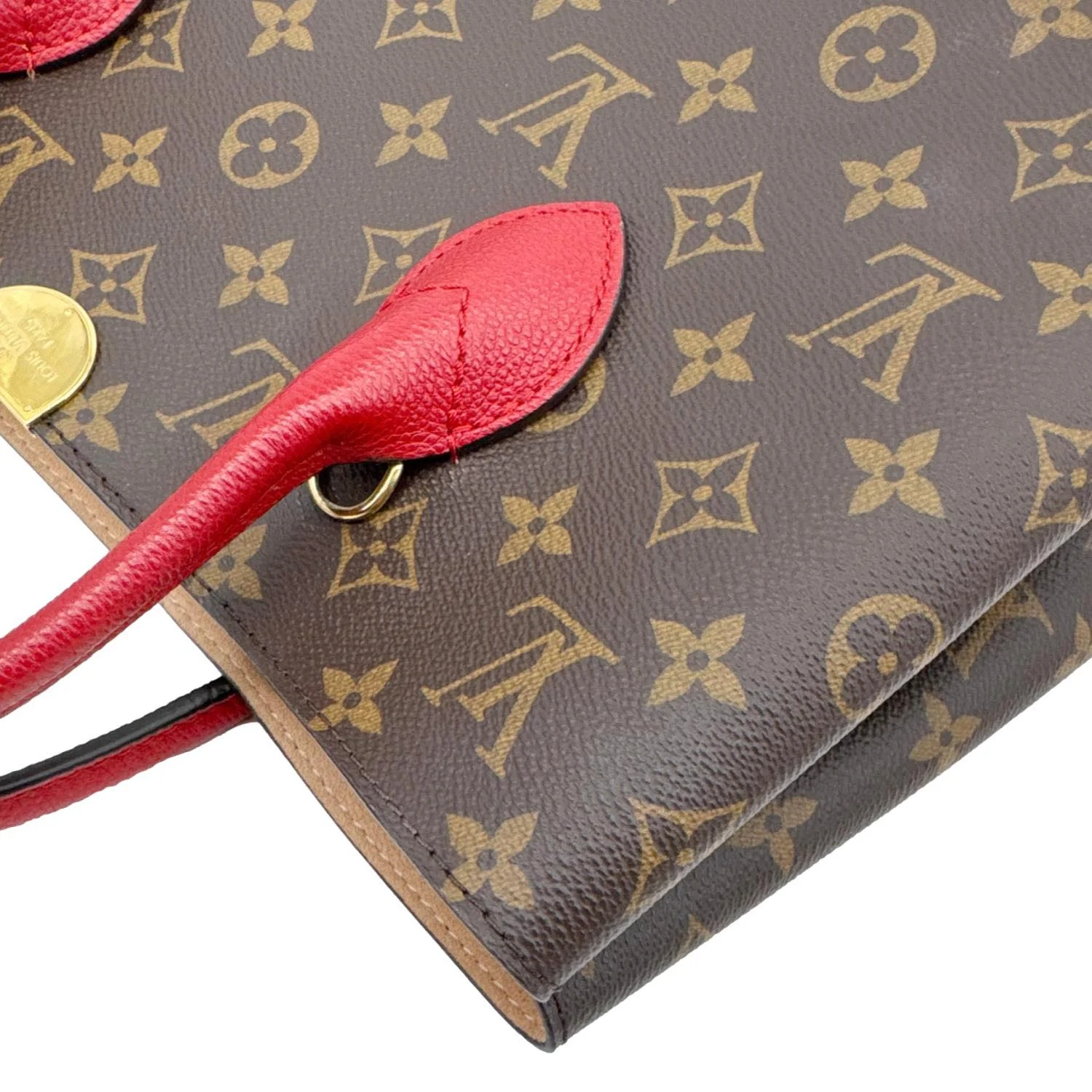 LOUIS VUITTON Flandrin Monogram Canvas Tote Shoulder Bag Cherry - Image 6