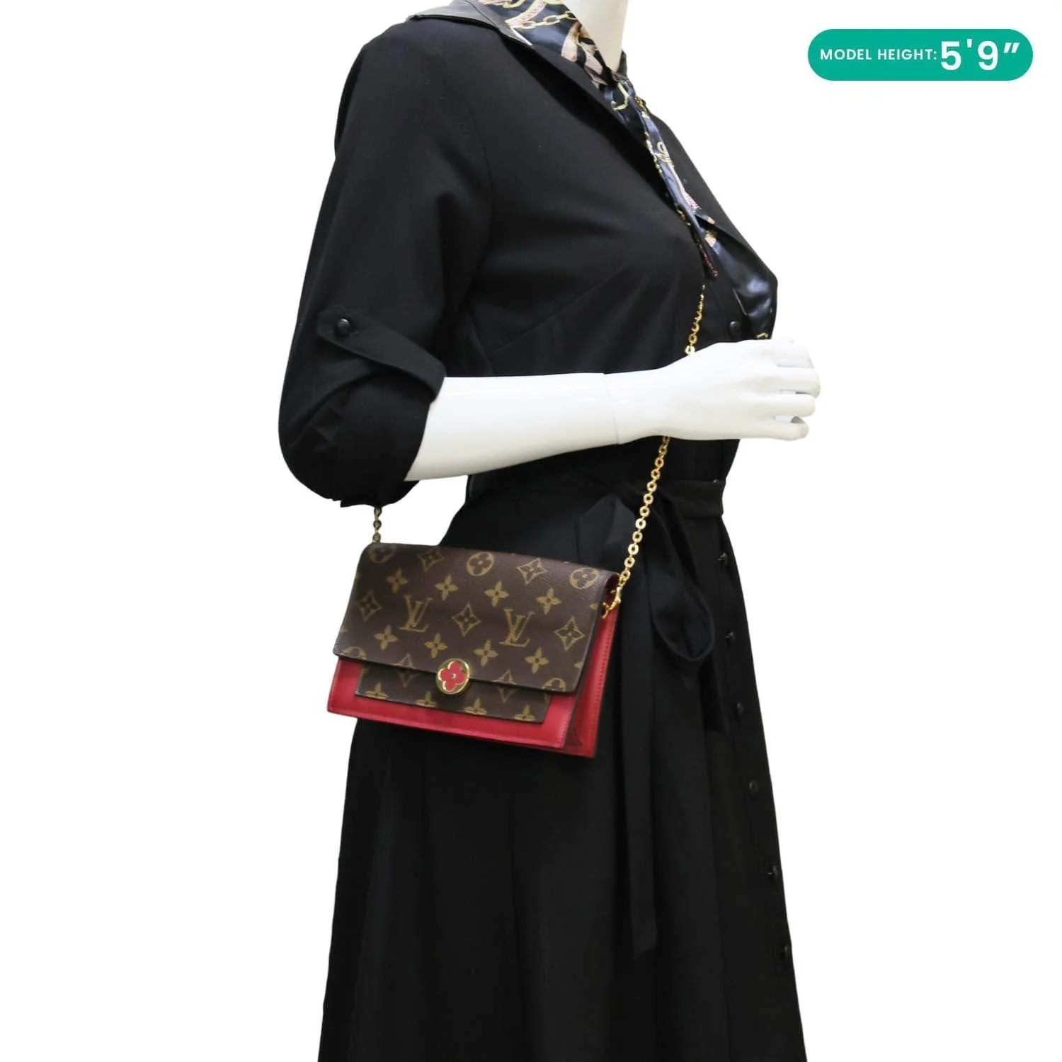 LOUIS VUITTON Flore Monogram Canvas Chain Wallet Fuchsia - Image 2