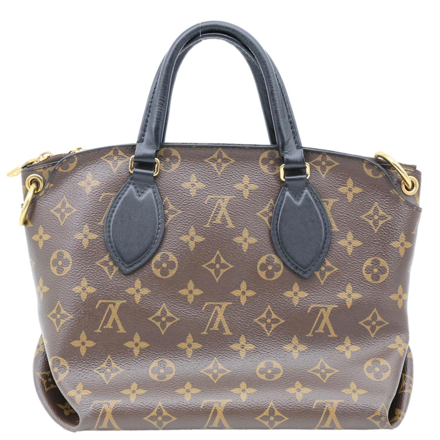 LOUIS VUITTON Flower Zipped PM Monogram Canvas Tote Shoulder Bag Black - Image 3