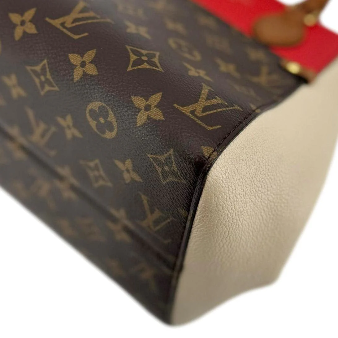 LOUIS VUITTON Fold Monogram Canvas Tote Bag Red - Image 10