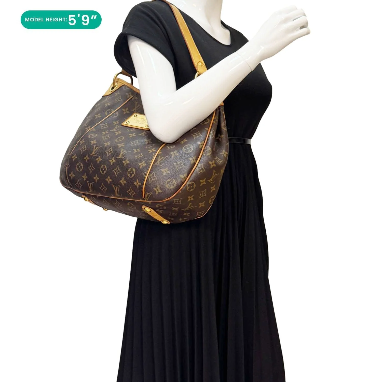 LOUIS VUITTON Galliera PM Monogram Canvas Shoulder Bag Brown - Image 2