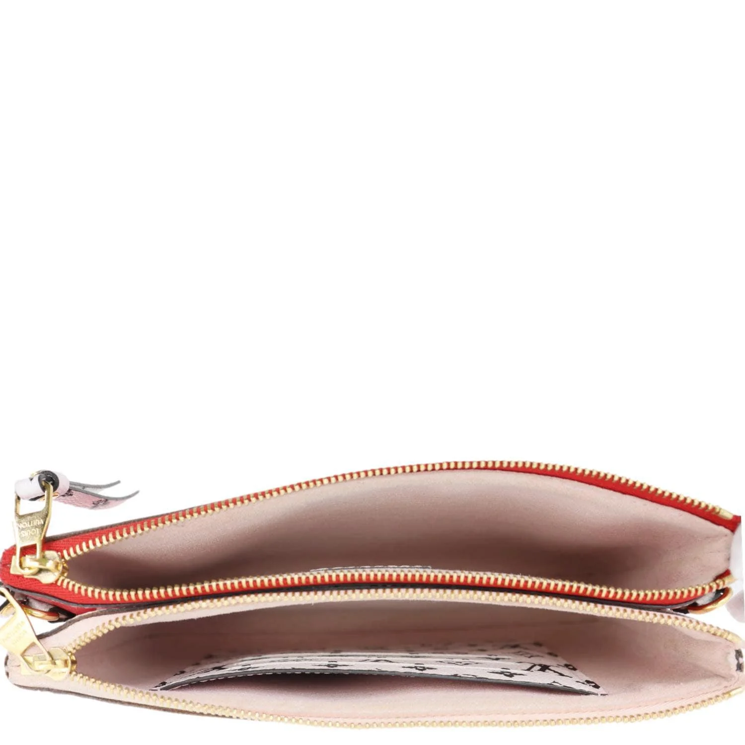 LOUIS VUITTON Double Zip Pochette Giant Monogram Jungle Crossbody Bag Red - Image 13