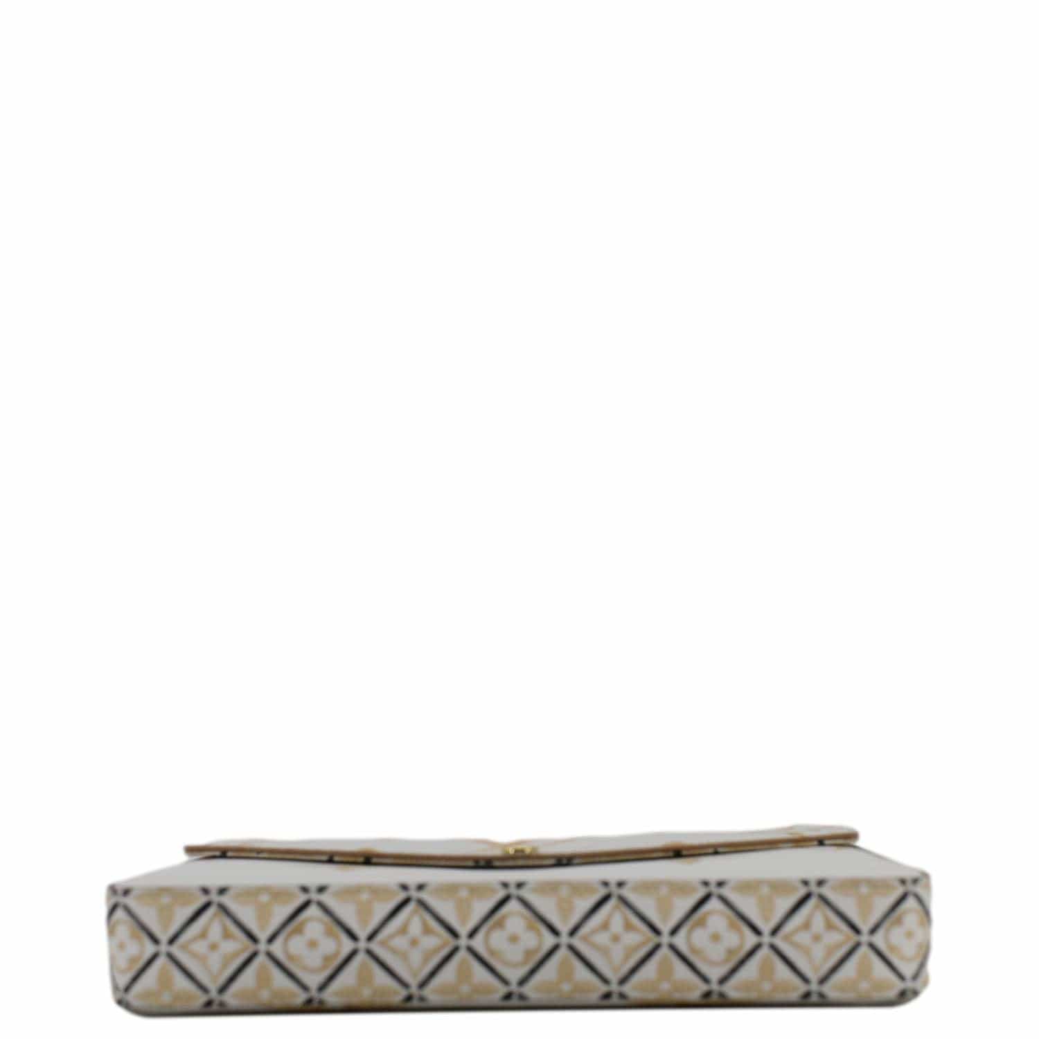 LOUIS VUITTON Felicie Pochette The Pool Giant Monogram Canvas Watercolor Crossbody Bag White - Image 9