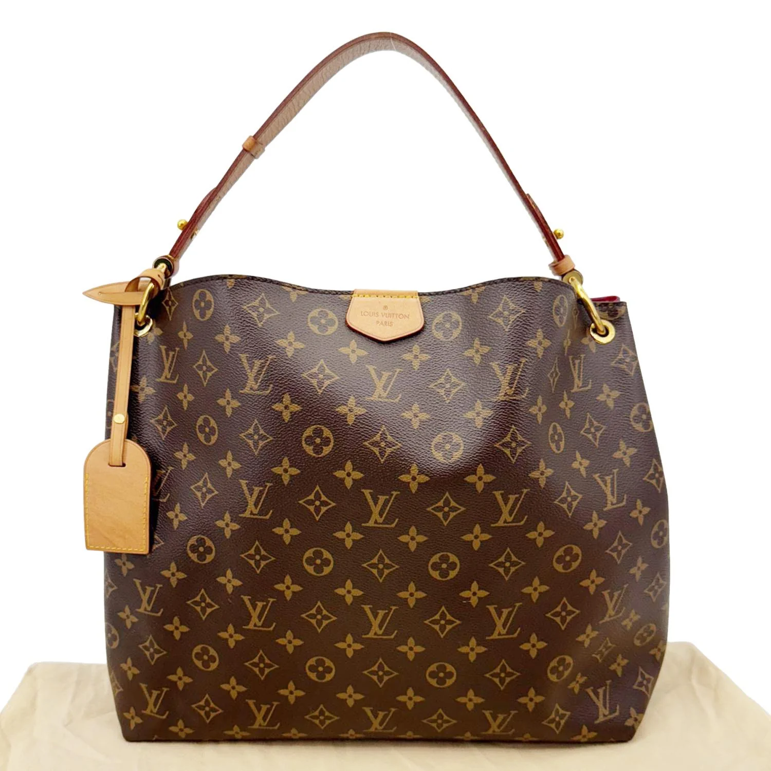LOUIS VUITTON Graceful MM Monogram Canvas Shoulder Bag Brown - Image 3