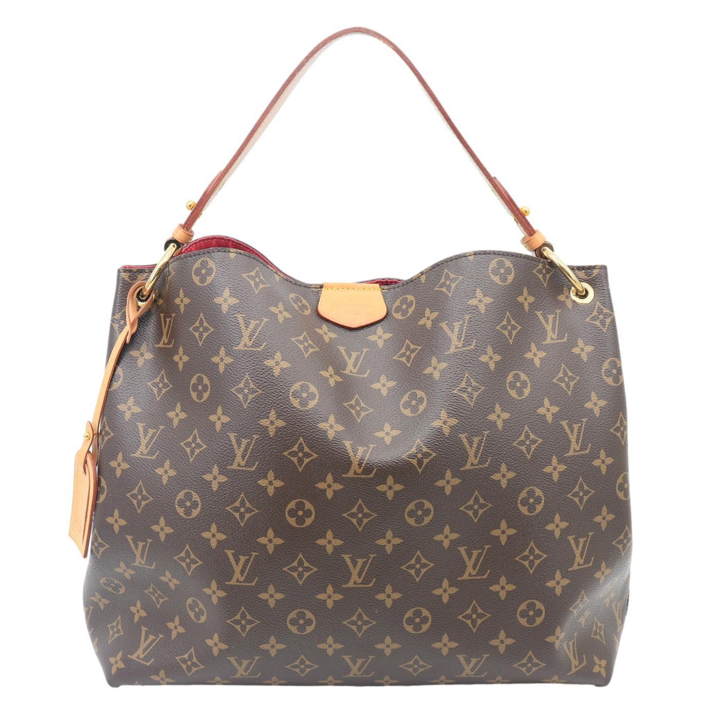 LOUIS VUITTON Graceful MM Monogram Canvas Shoulder Bag Brown