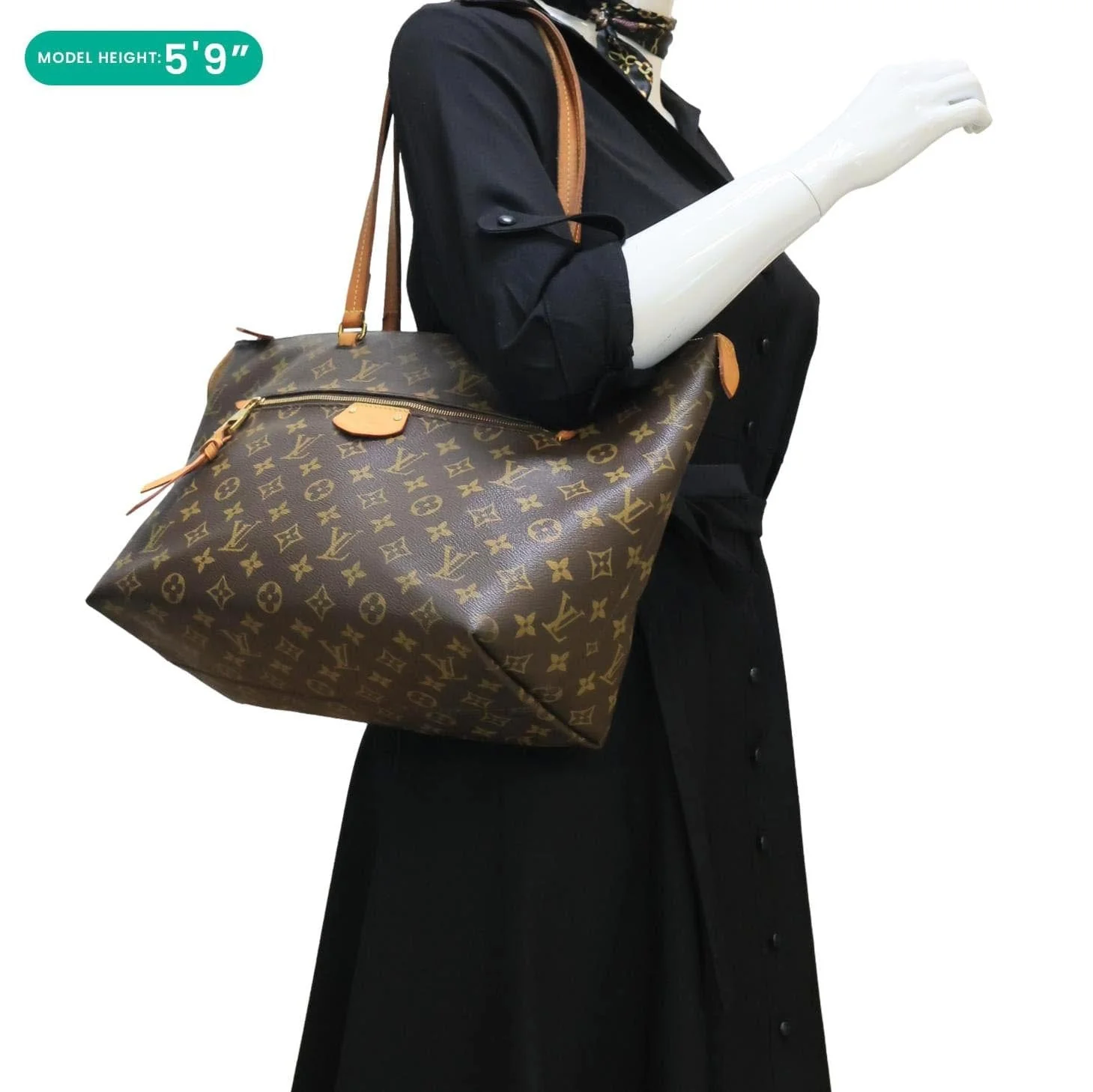 LOUIS VUITTON Iena MM Monogram Canvas Shoulder Bag Brown - Image 2