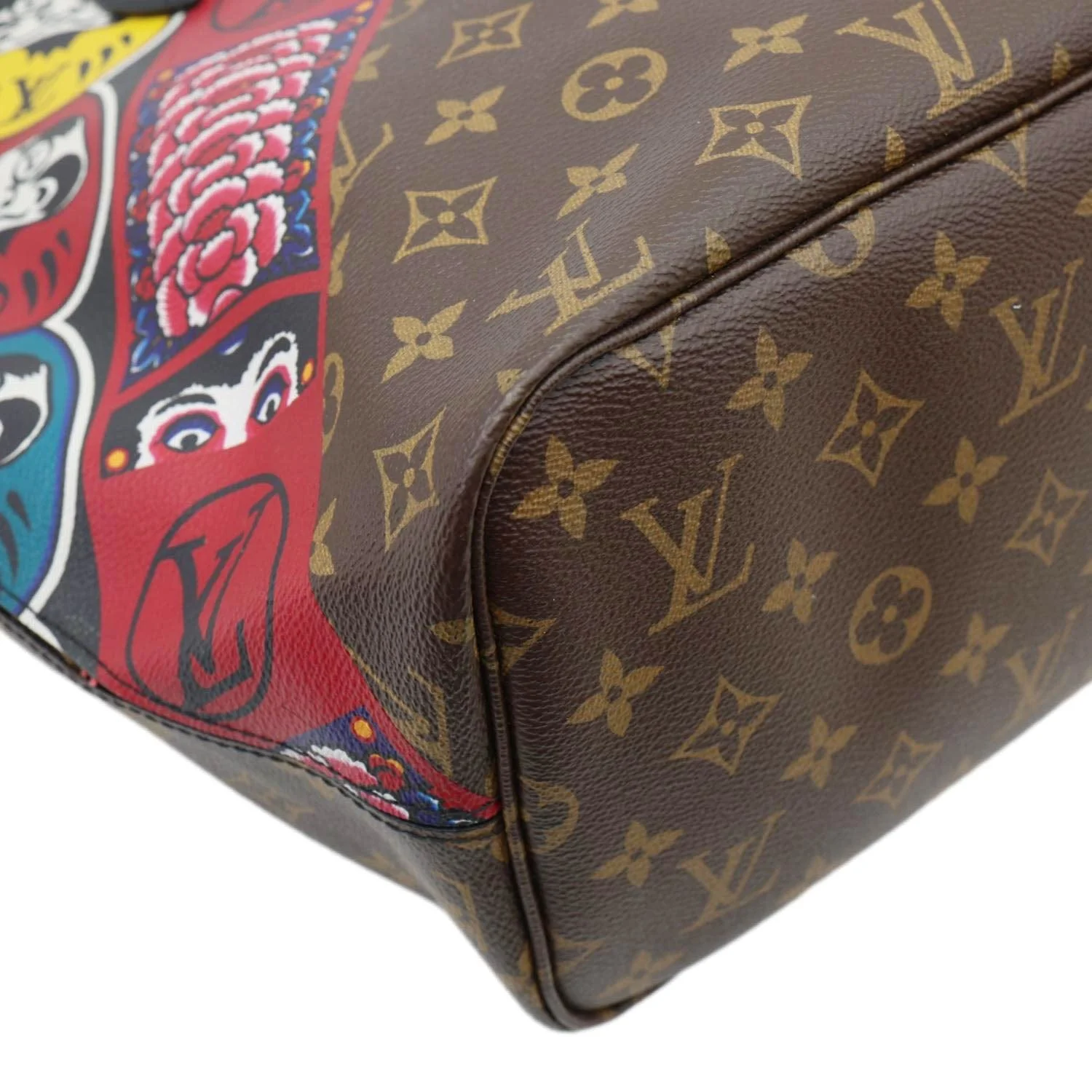 LOUIS VUITTON Neverfull Kabuki MM Monogram Canvas Tote Bag Brown - Image 10