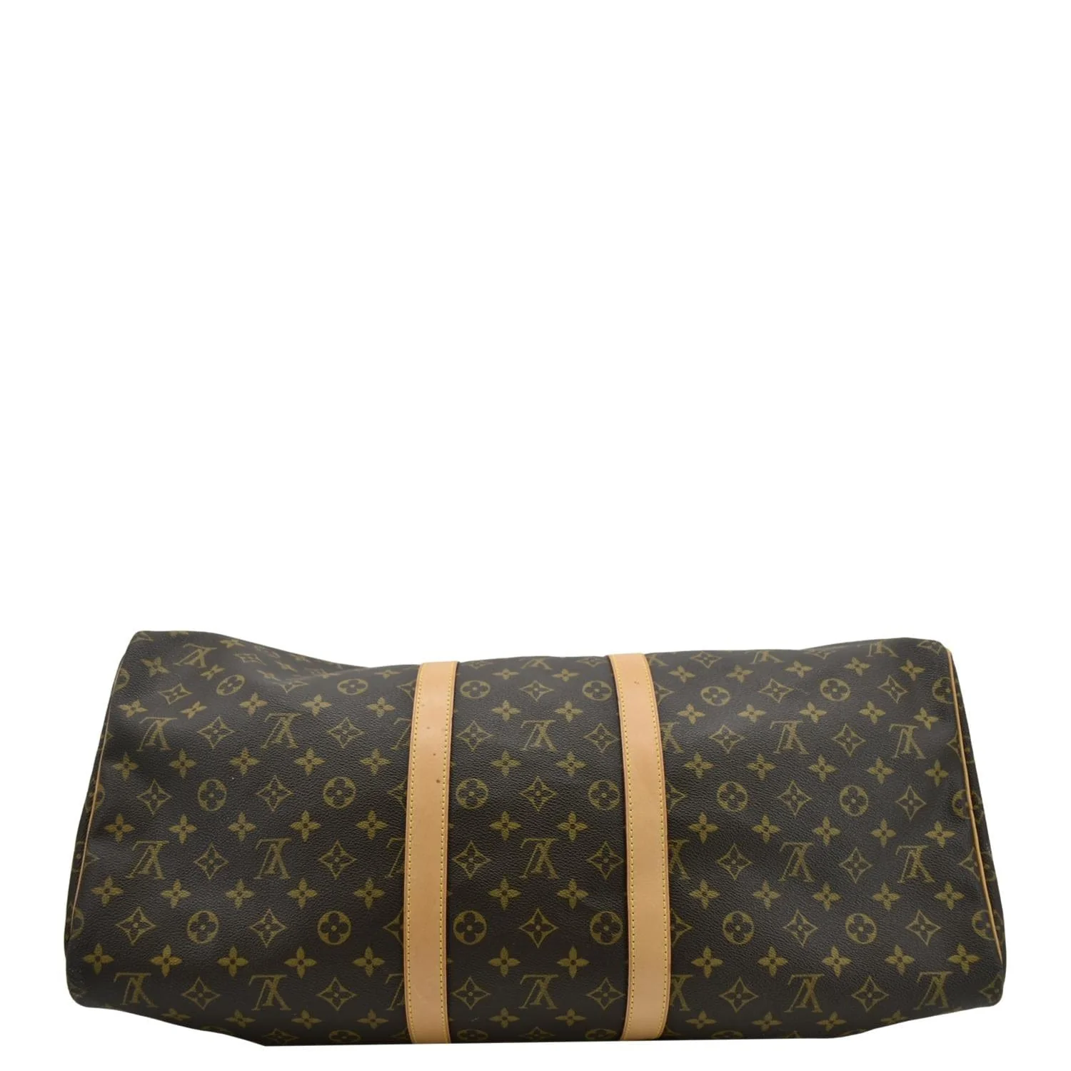 LOUIS VUITTON Keepall 55  Monogram Canvas Travel Bag Brown - Image 11