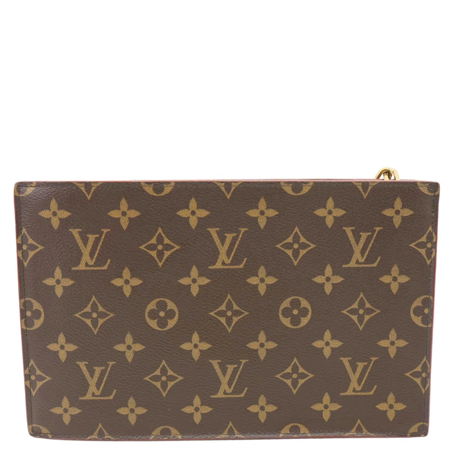LOUIS VUITTON Legacy Monogram Canvas Chain Clutch Brown - Image 3