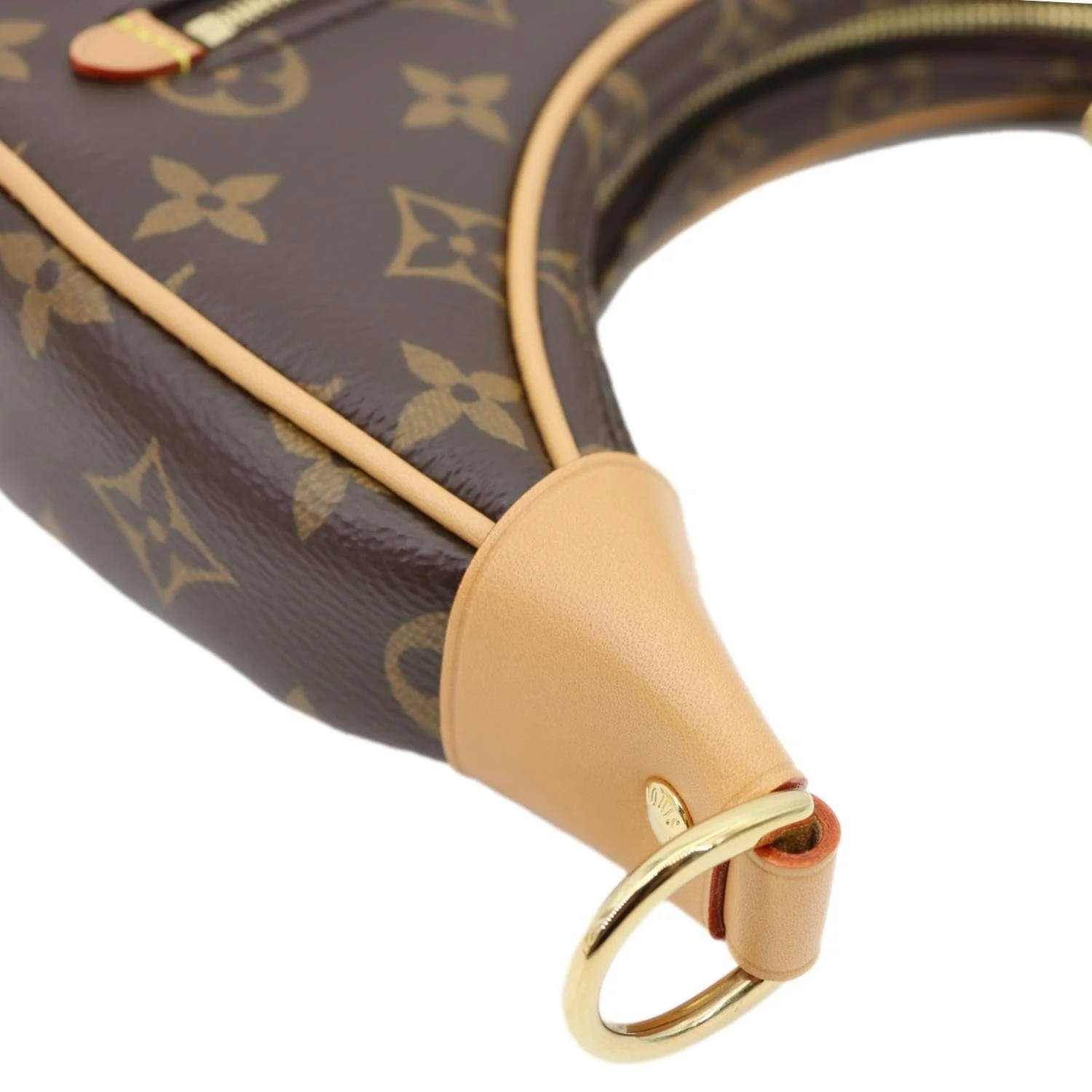LOUIS VUITTON Loop Monogram Reverse Canvas Hobo Bag Brown - Image 6