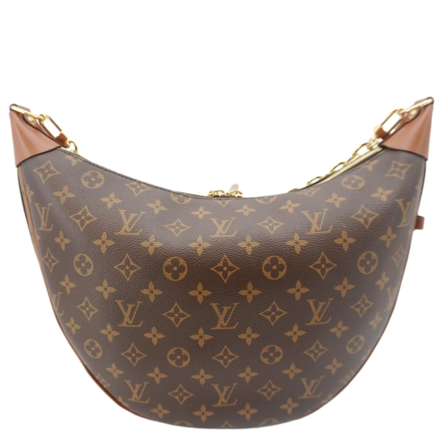 LOUIS VUITTON Loop Reverse Monogram Canvas Hobo Shoulder Bag Brown - Image 5