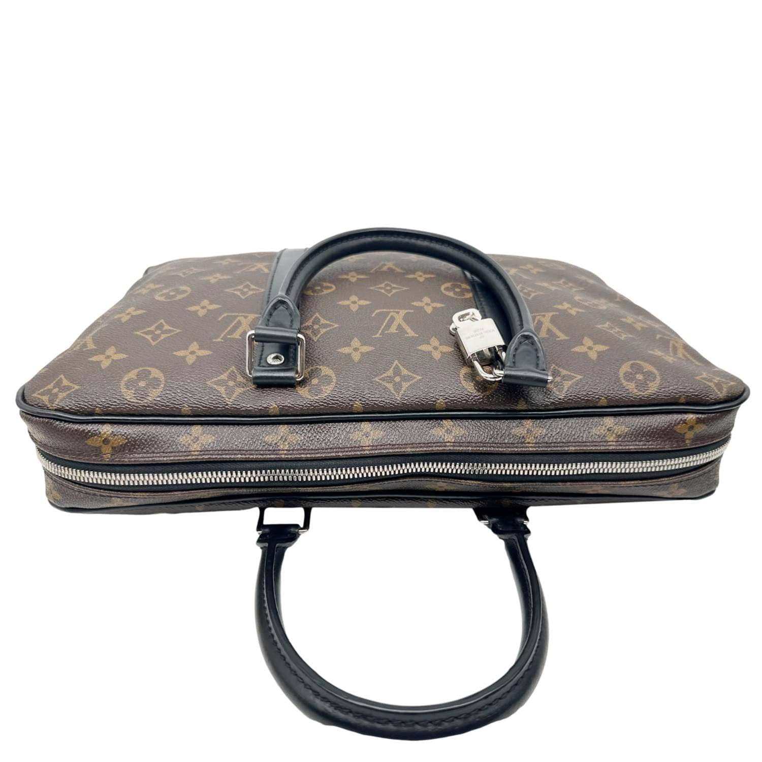 LOUIS VUITTON Porte Documents Voyage Monogram Macassar Canvas Briefcase Bag Brown - Image 5