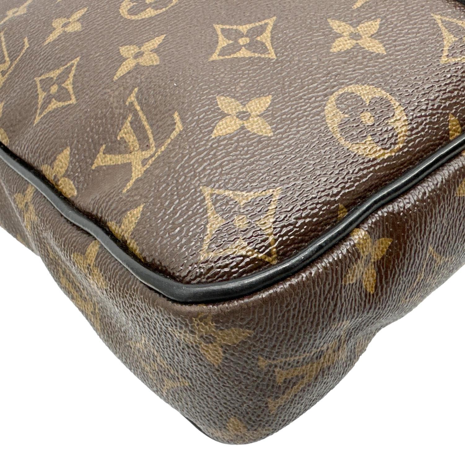 LOUIS VUITTON Porte Documents Voyage Monogram Macassar Canvas Briefcase Bag Brown - Image 8