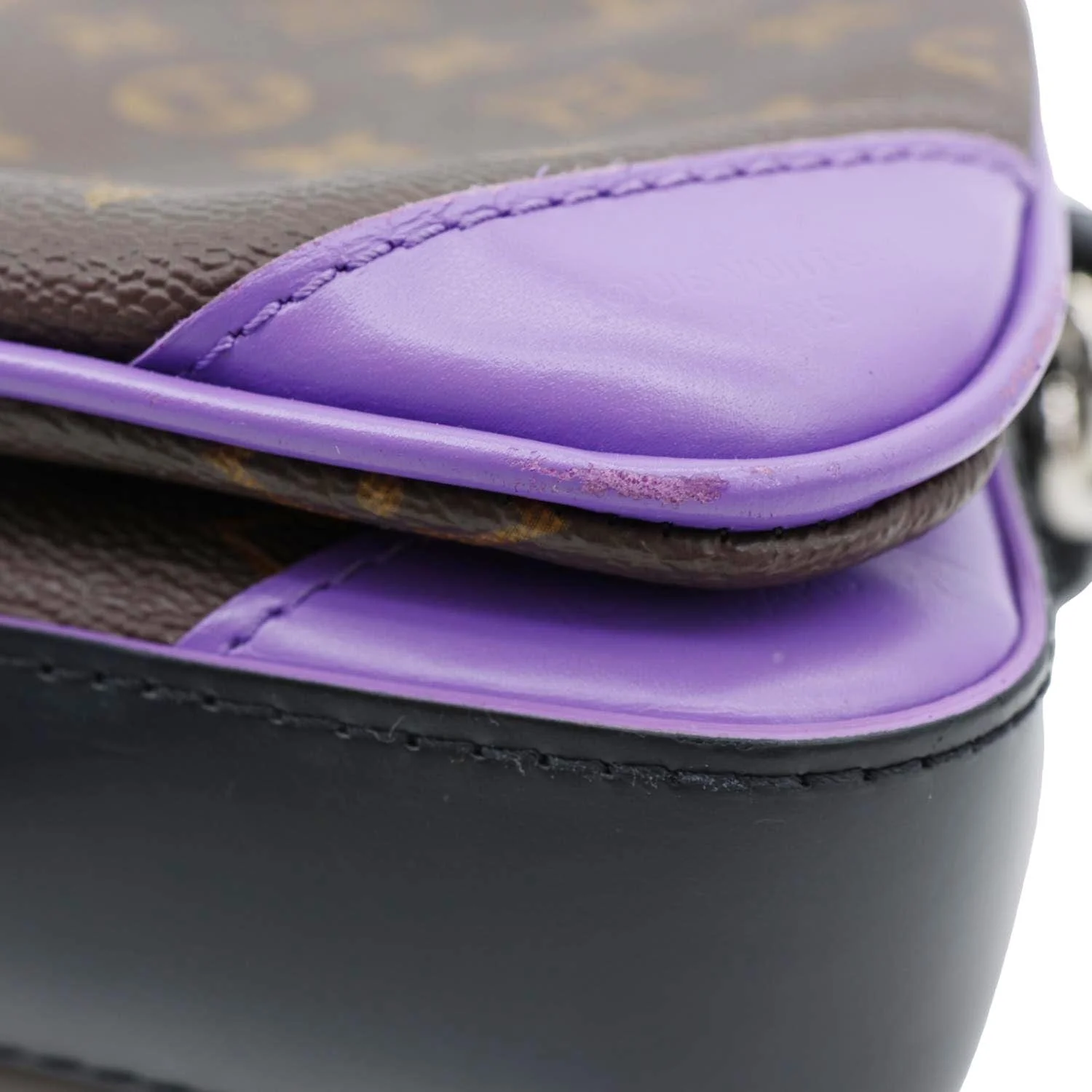 LOUIS VUITTON Trio Monogram Macassar Canvas Messenger Bag Purple - Image 9