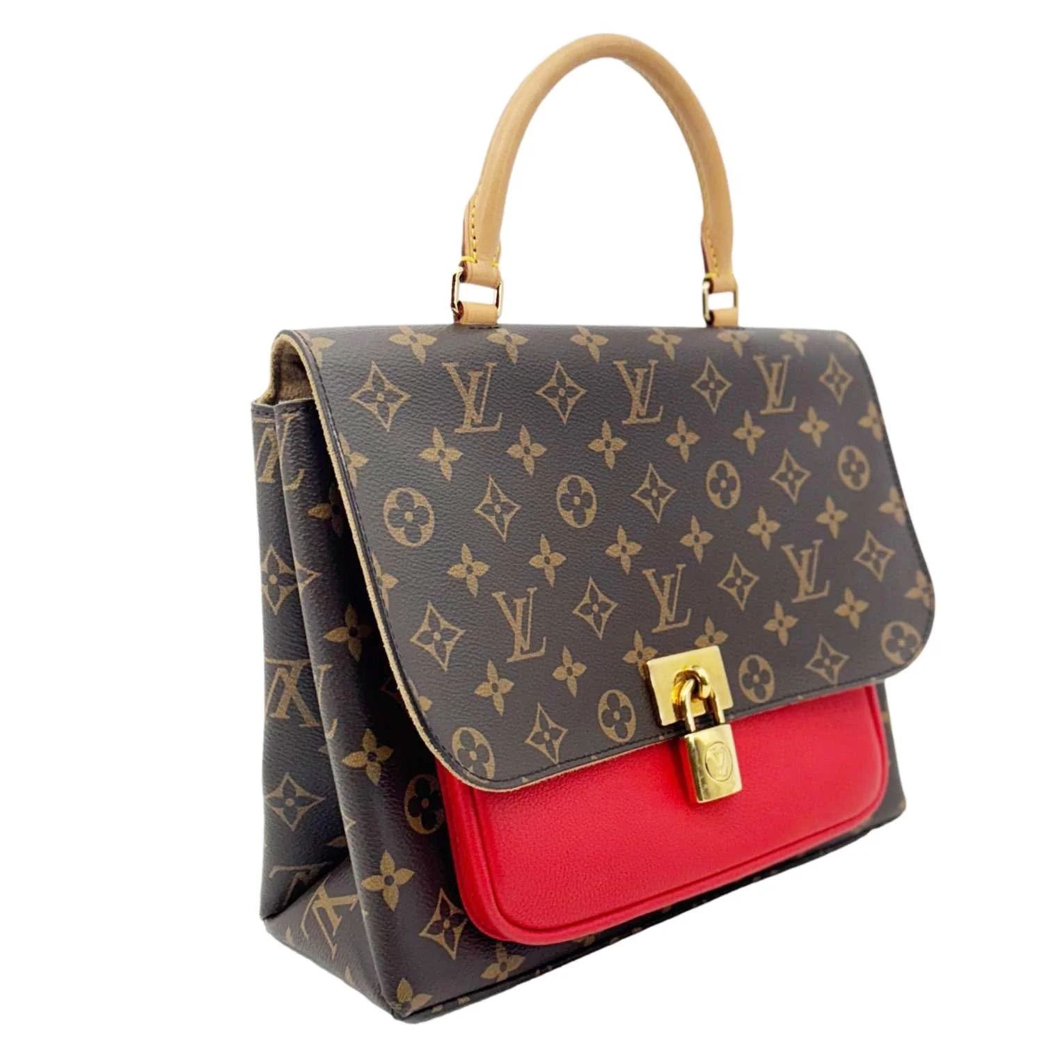 LOUIS VUITTON Marignan Monogram Canvas Shoulder Bag Coquelicot - Image 4