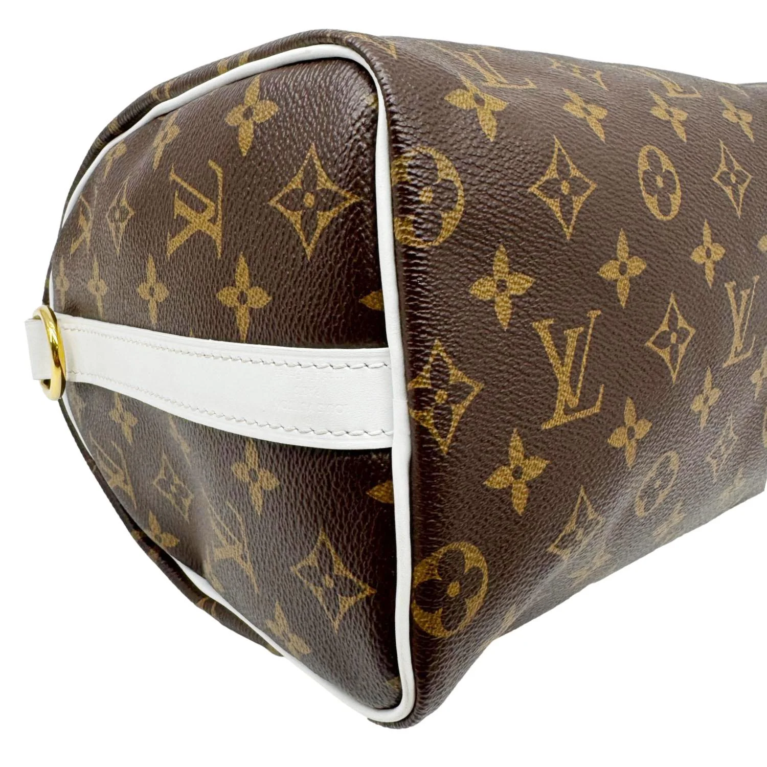 LOUIS VUITTON Speedy 25 Bandouliere LV Match Monogram Canvas Satchel Bag White - Image 11