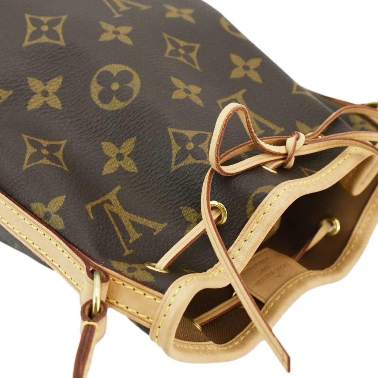 LOUIS VUITTON Monogram Nano Noe Monogram Canvas Crossbody Bag Brown - Image 6