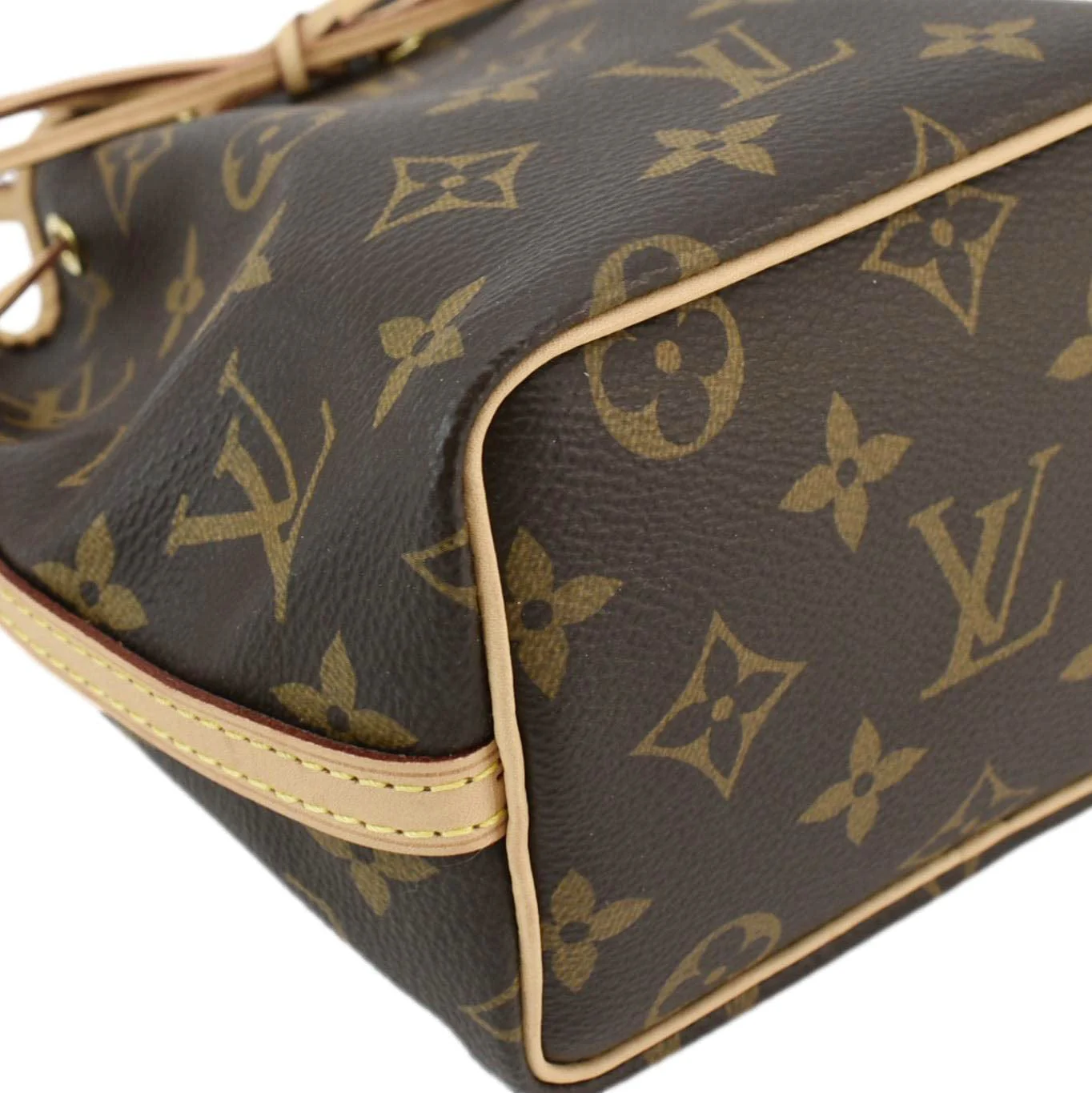 LOUIS VUITTON Monogram Nano Noe Monogram Canvas Crossbody Bag Brown - Image 9