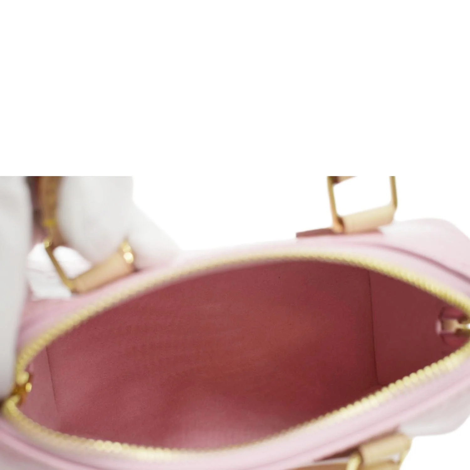 LOUIS VUITTON Nano Speedy Monogram Vernis Crossbody Bag Light Mochi Pink - Image 11