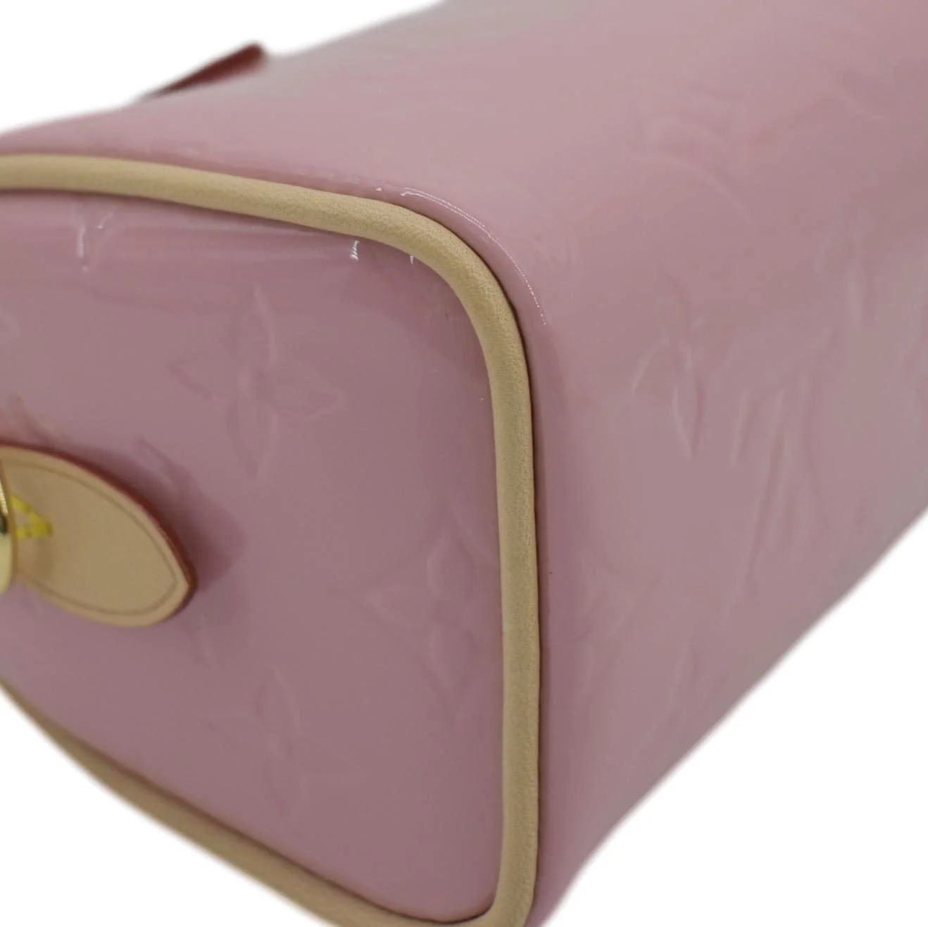 LOUIS VUITTON Nano Speedy Monogram Vernis Crossbody Bag Light Mochi Pink - Image 9