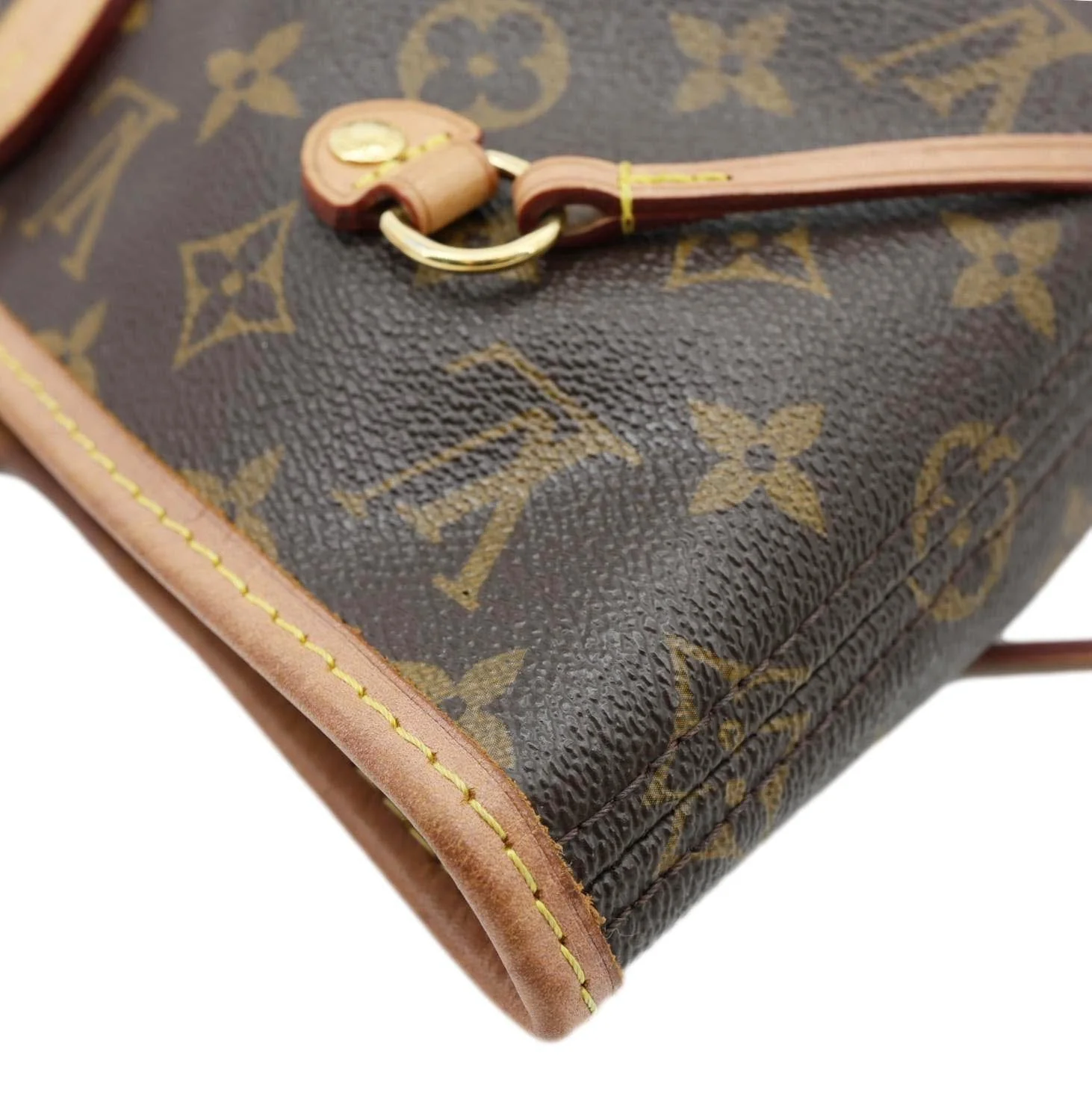 LOUIS VUITTON Neverfull MM Monogram Canvas Tote Bag Brown - Image 7