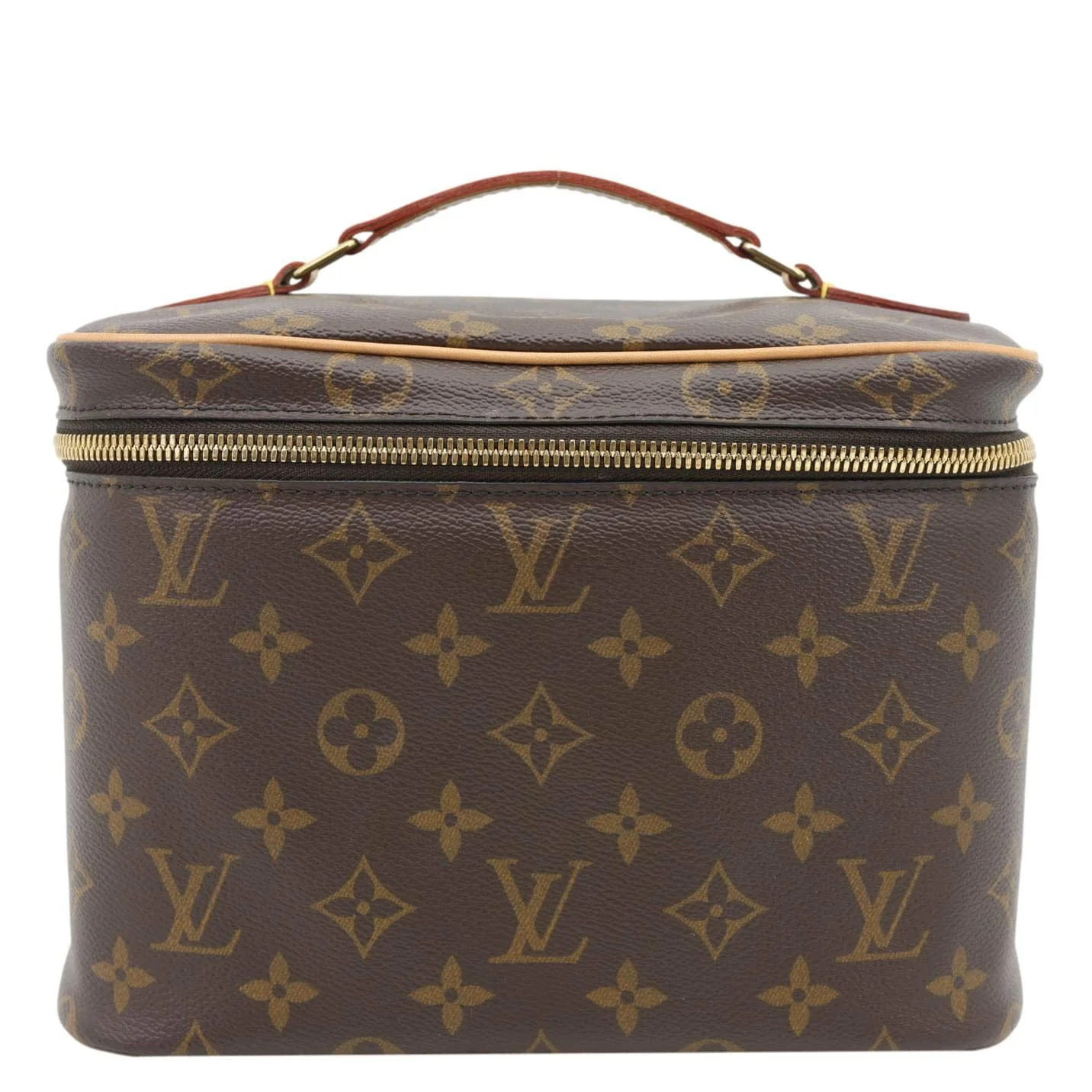LOUIS VUITTON Nice BB Monogram Canvas Vanity Case Brown