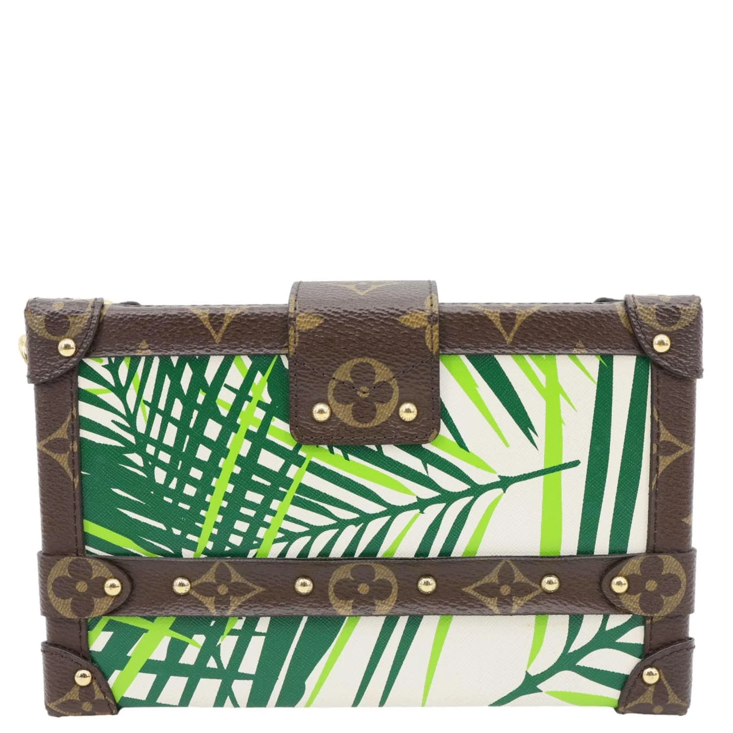 LOUIS VUITTON Petite Malle Palm Tree Monogram Canvas Shoulder Bag Multicolor - Image 5