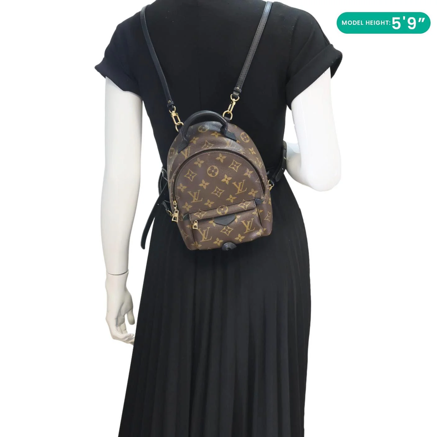 LOUIS VUITTON Palm Spring Mini  Monogram Canvas Backpack Brown - Image 2