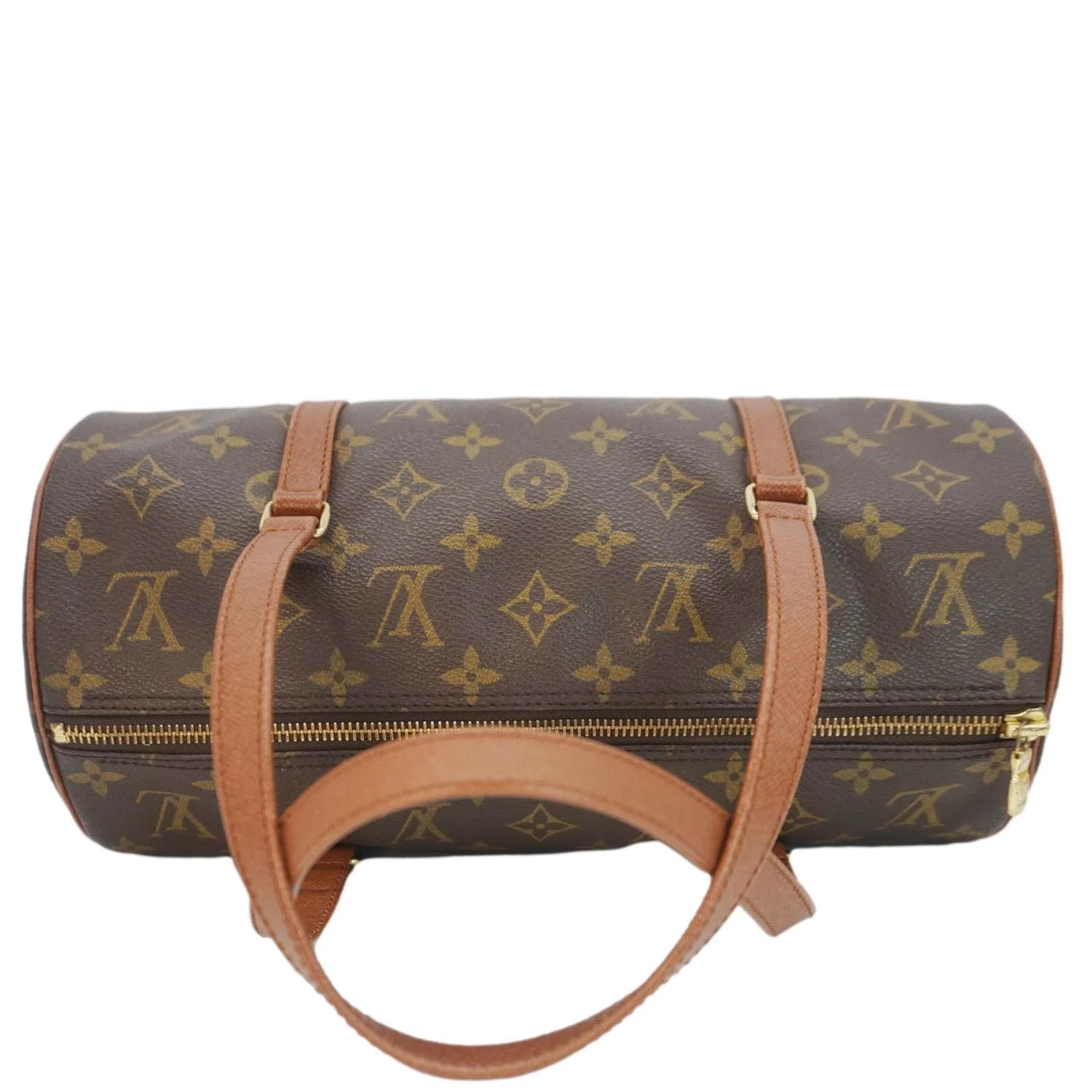 LOUIS VUITTON Papillon 30 Monogram Canvas Satchel Bag Brown - Image 4