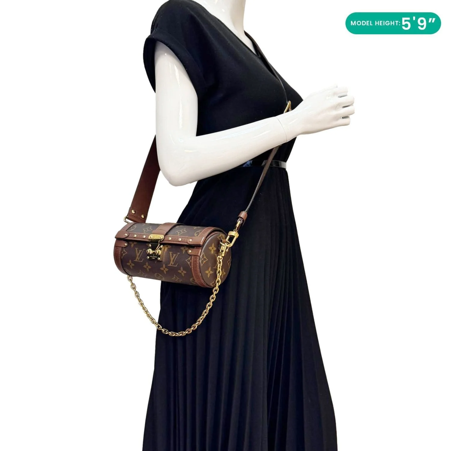 LOUIS VUITTON Papillon Trunk Monogram Canvas Satchel Bag Brown - Image 2