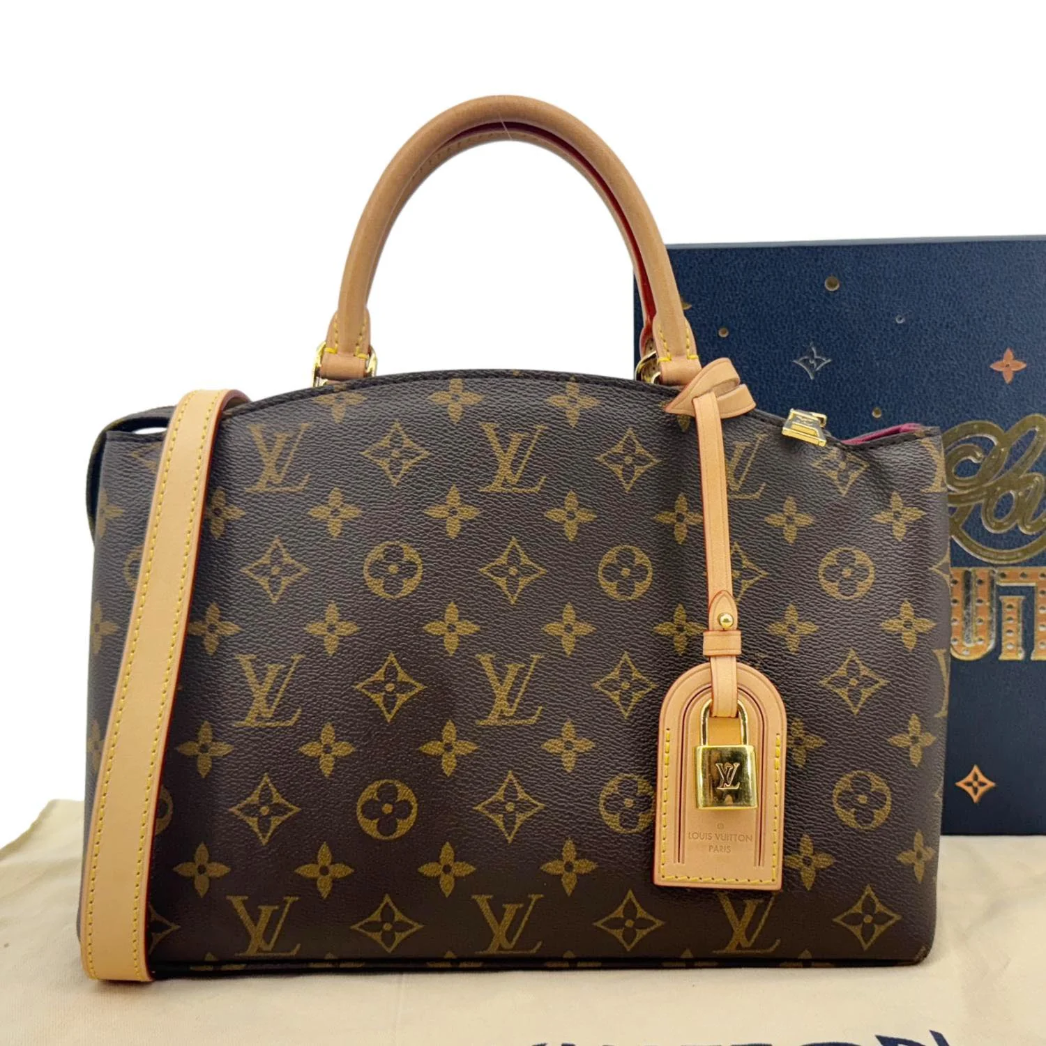 LOUIS VUITTON Petit Palais Monogram Canvas Shoulder Bag Brown - Image 3