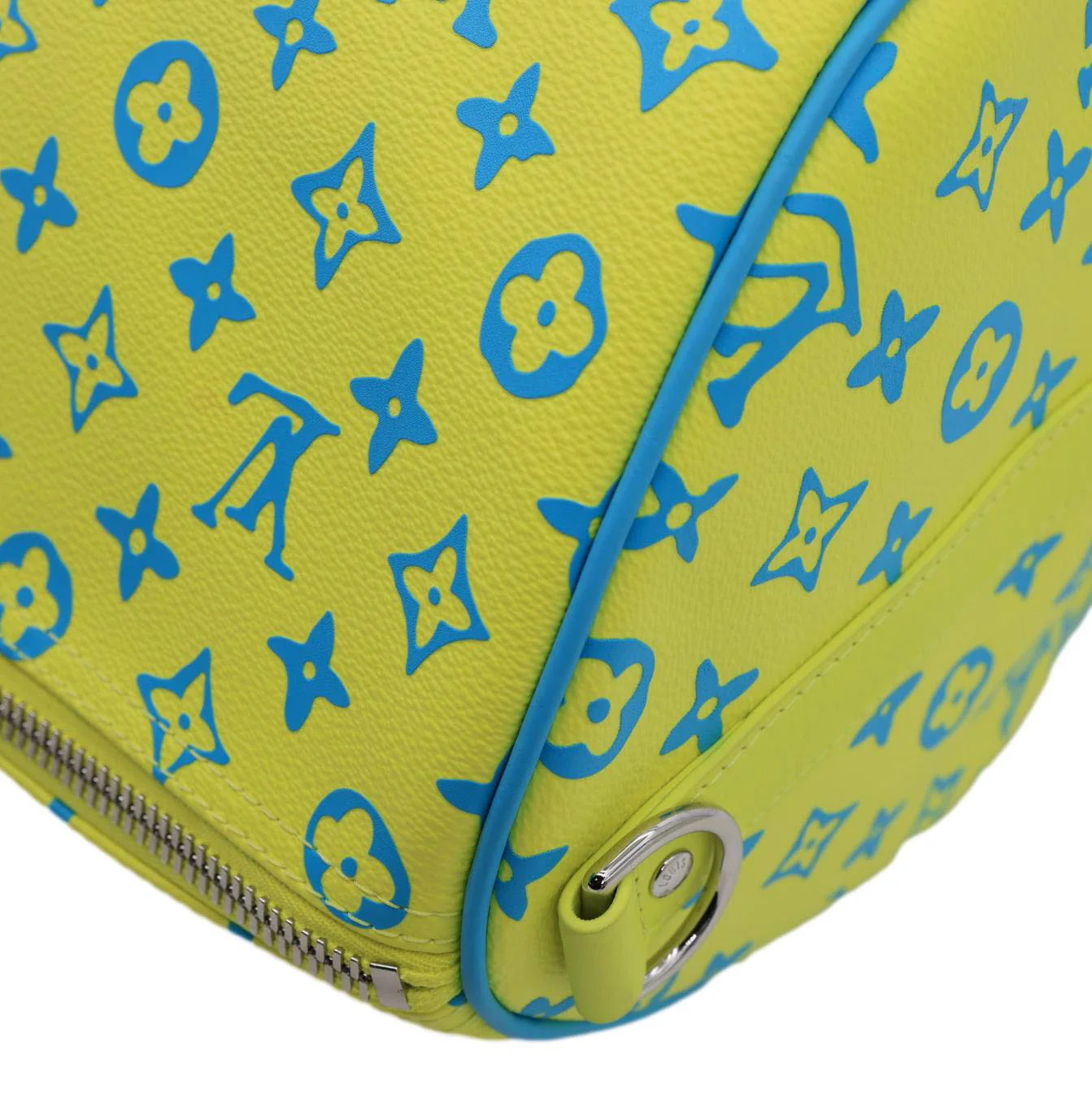 LOUIS VUITTON Playground Keepall 50 Bandouliere Monogram Canvas Travel Bag Neon Yellow - Image 8