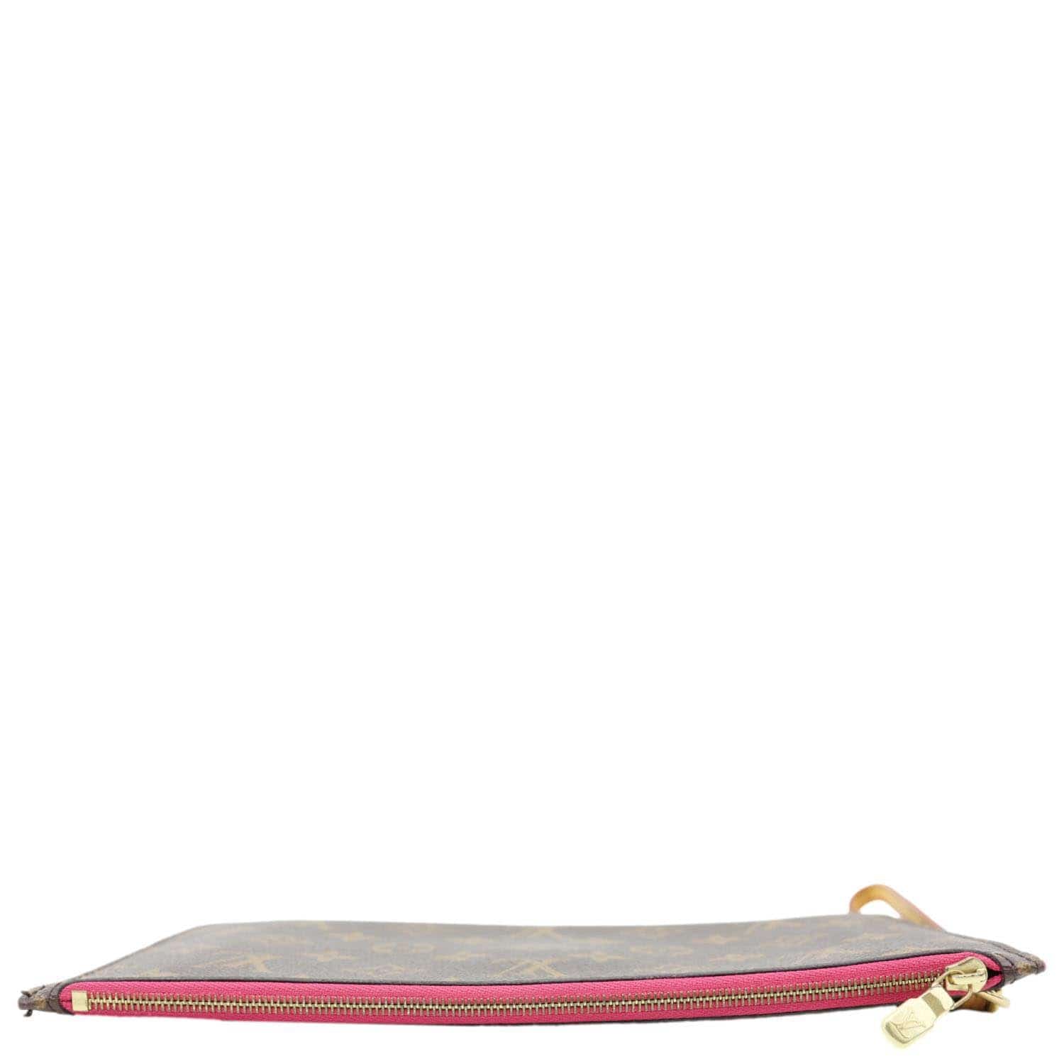 LOUIS VUITTON Neverfull Monogram Canvas Pochette Wristlet Brown - Image 4