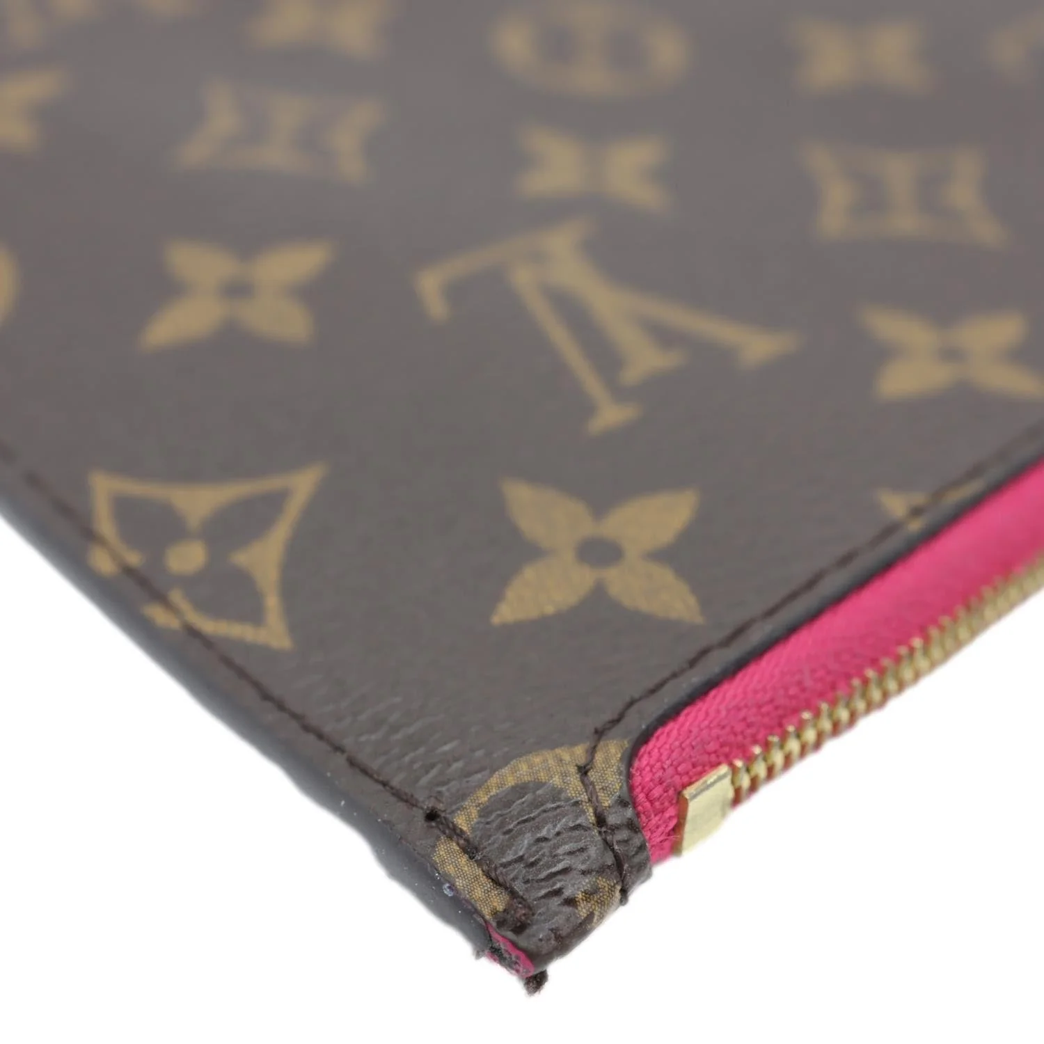 LOUIS VUITTON Neverfull Monogram Canvas Pochette Wristlet Brown - Image 6
