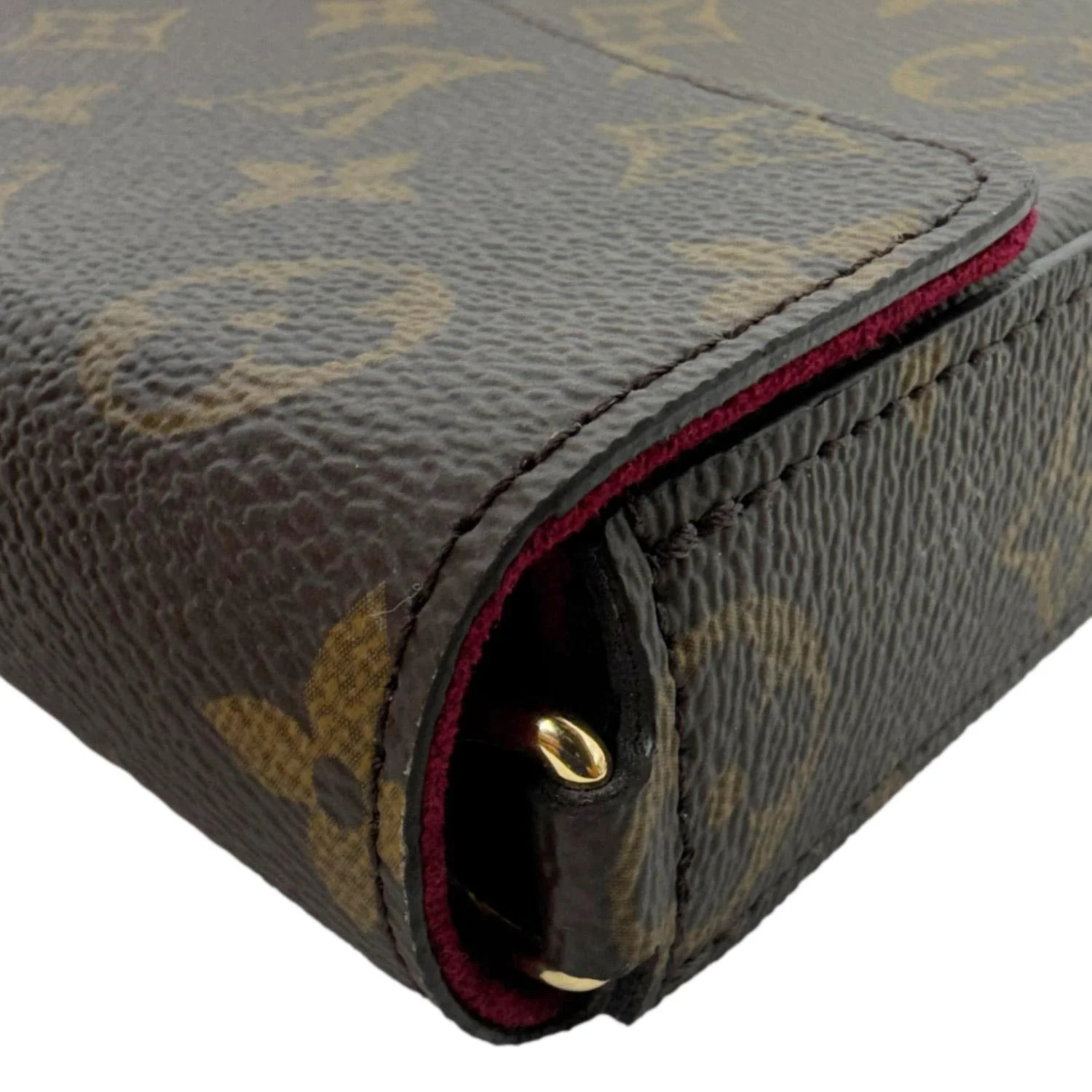 LOUIS VUITTON Felicie Pochette Monogram Canvas Crossbody Bag Brown - Image 7