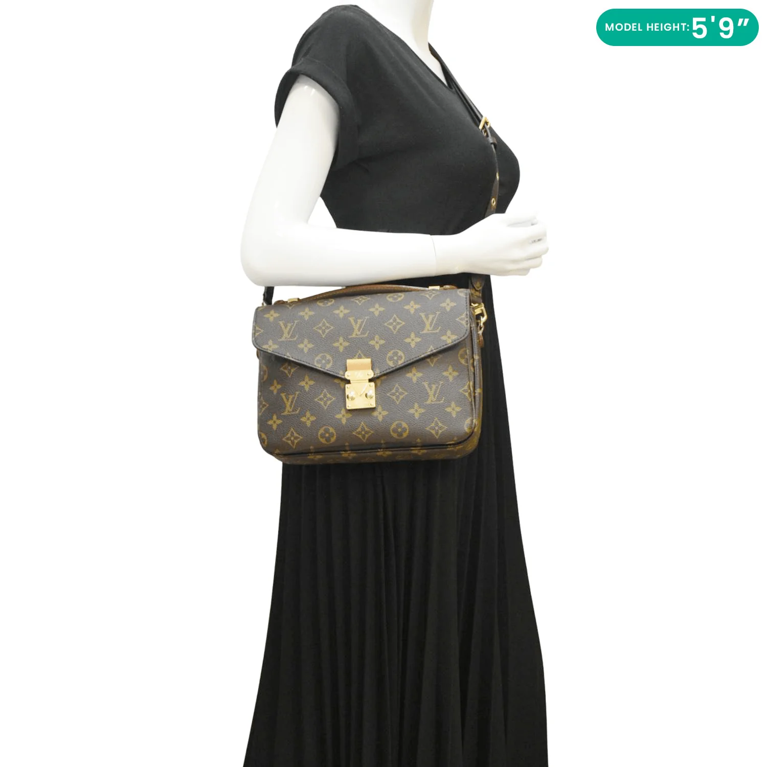 LOUIS VUITTON Metis Pochette Monogram Canvas Crossbody Bag Brown - Image 2