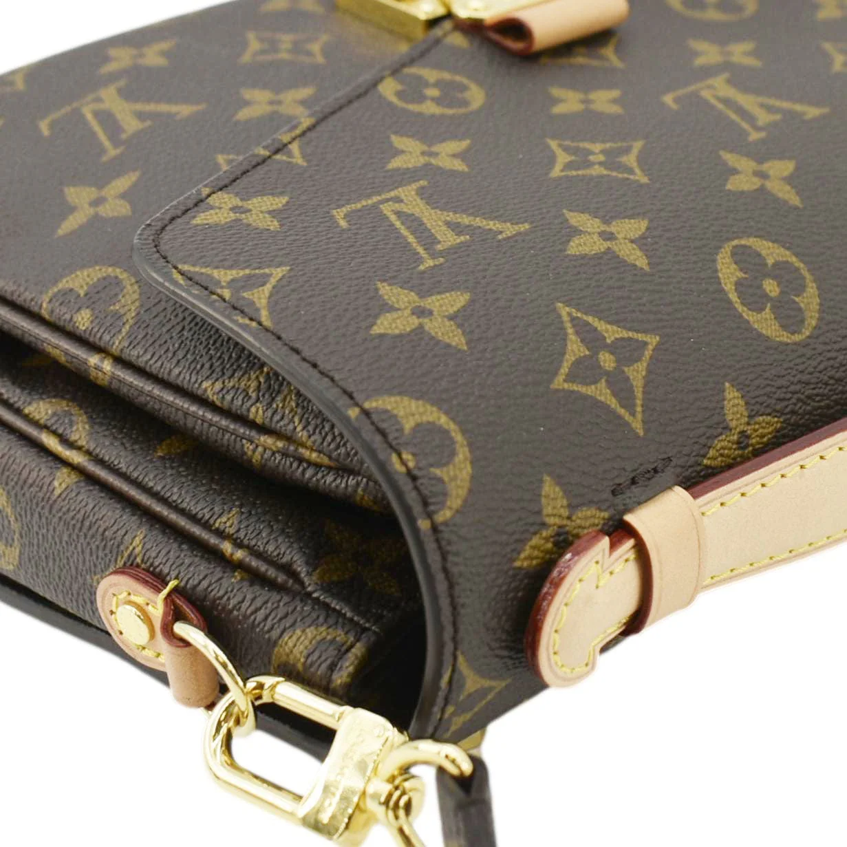 LOUIS VUITTON Metis Pochette Monogram Canvas Crossbody Bag Brown - Image 7