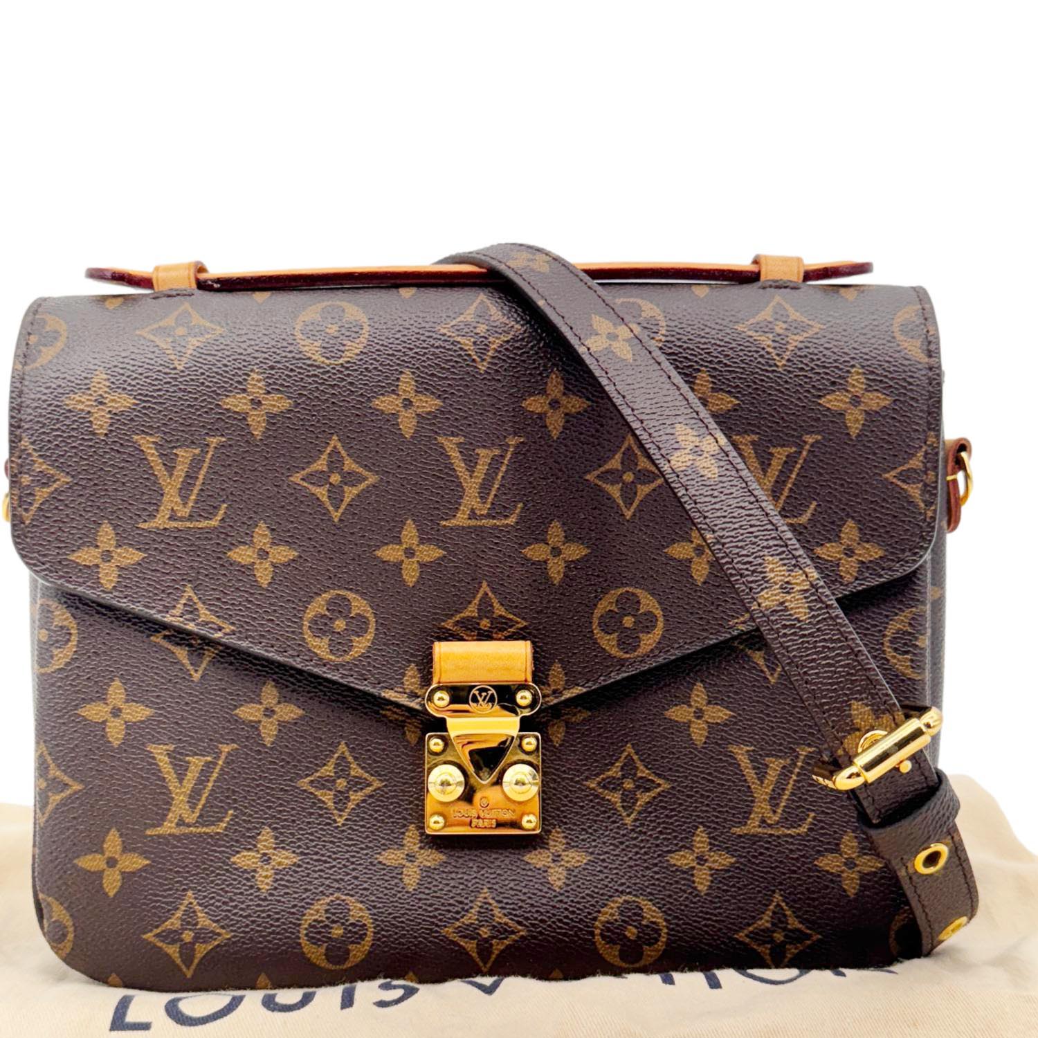 LOUIS VUITTON Metis Pochette Monogram Canvas Crossbody Bag Brown - Image 3
