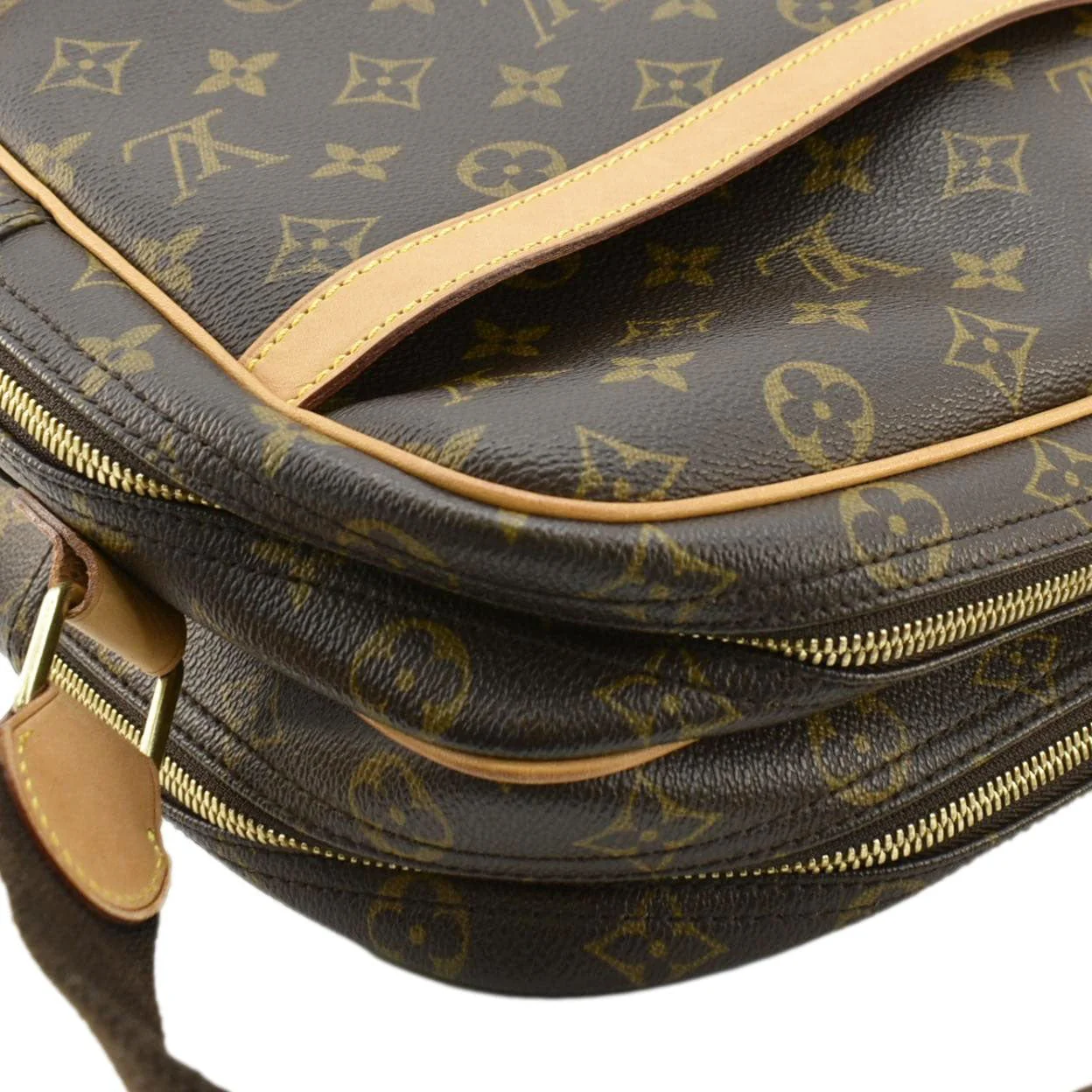 LOUIS VUITTON Reporter Monogram Canvas Shoulder Bag Brown - Image 6