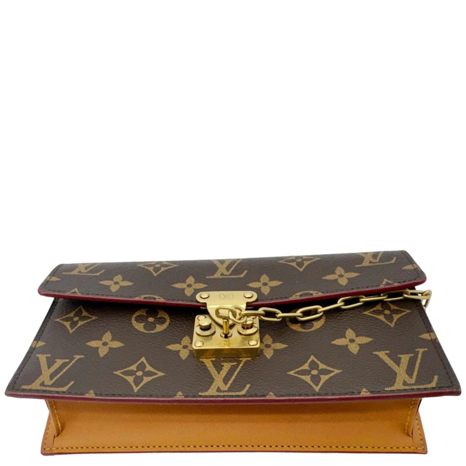 LOUIS VUITTON S Lock Monogram Canvas Belt Pouch Brown - Image 10