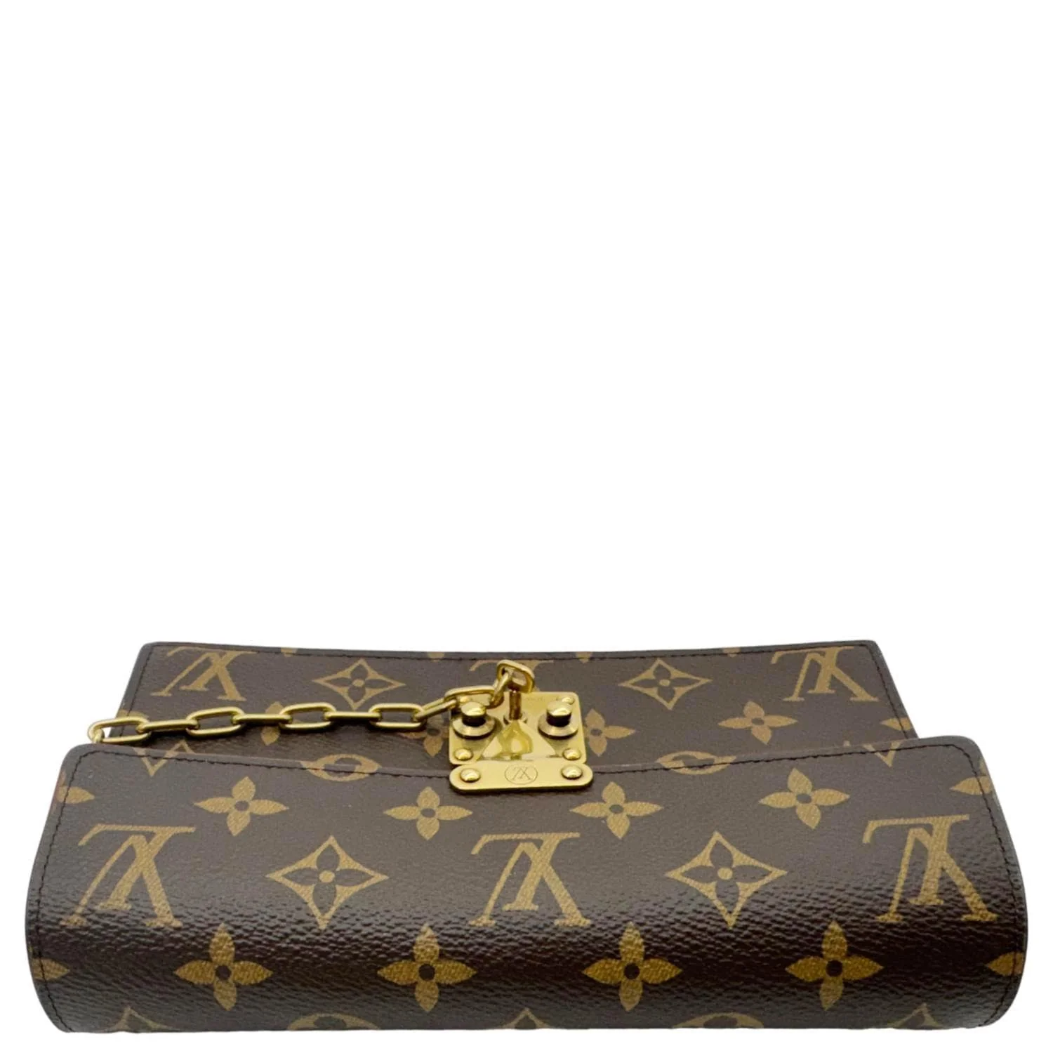 LOUIS VUITTON S Lock Monogram Canvas Belt Pouch Brown - Image 5