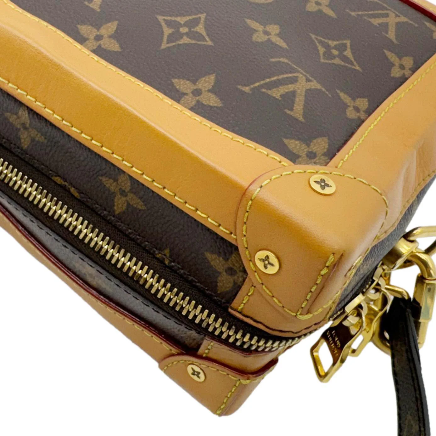 LOUIS VUITTON Soft Trunk Monogram Canvas Shoulder Bag Brown - Image 5