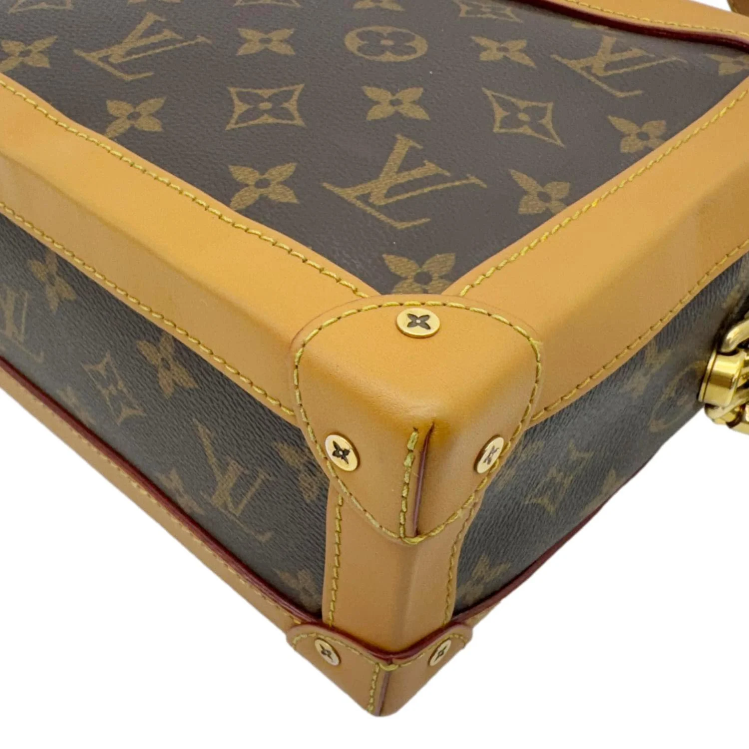 LOUIS VUITTON Soft Trunk Monogram Canvas Shoulder Bag Brown - Image 8