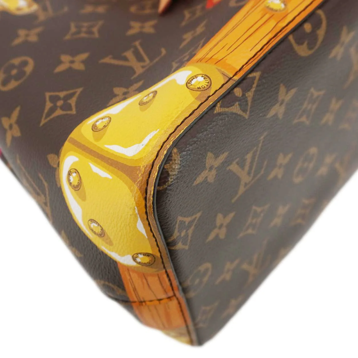 LOUIS VUITTON Neonoe Summer Trunks Monogram Canvas Crossbody Bag Brown - Image 8