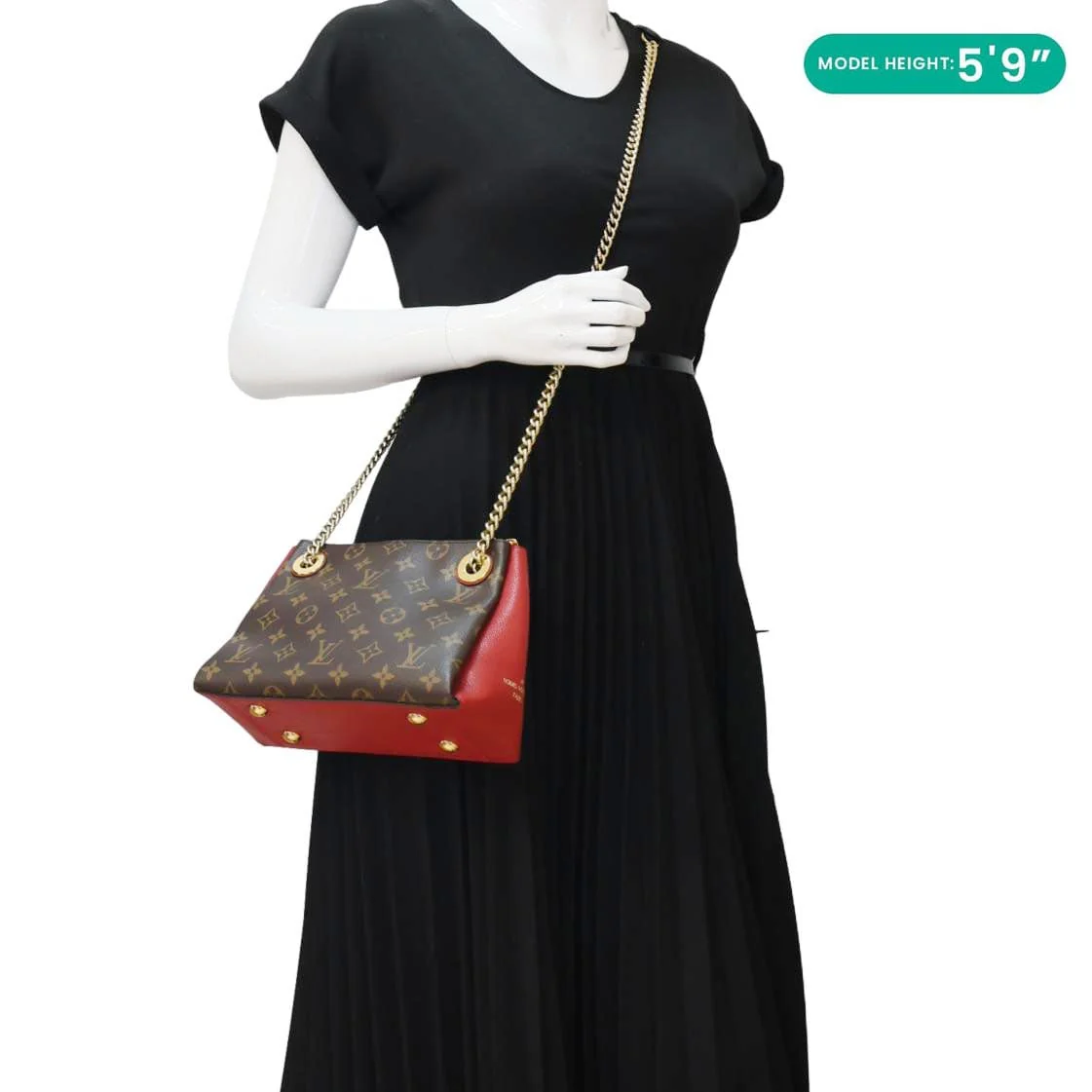 LOUIS VUITTON Surene BB Monogram Canvas Shoulder Bag Red - Image 2